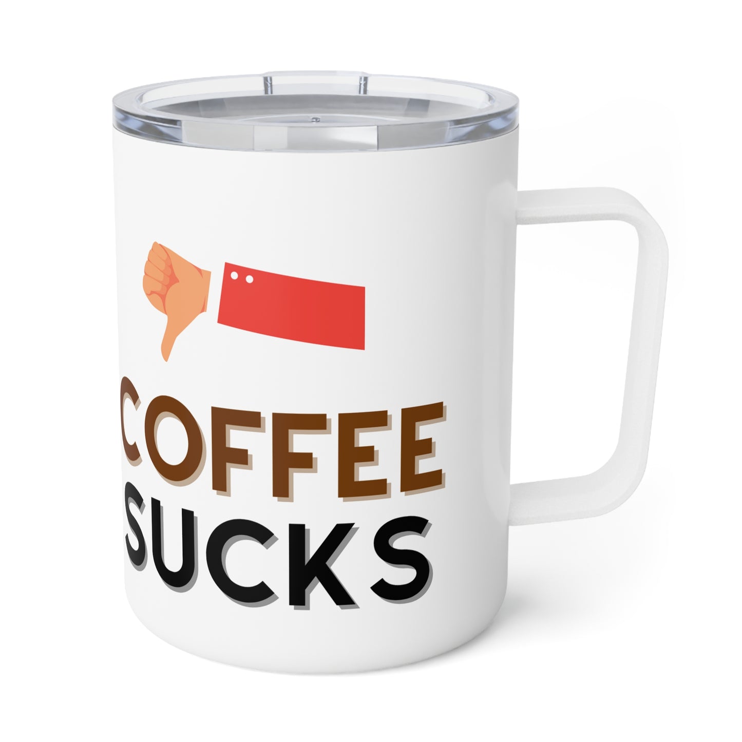 Tea rocks, coffee sucks - Insulated Tea Mug, 10oz