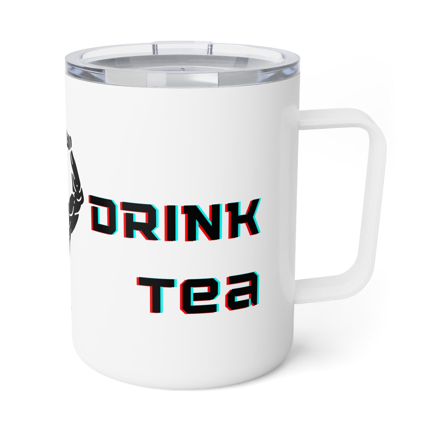 Real men drink tea - Insulated Tea Mug, 10oz