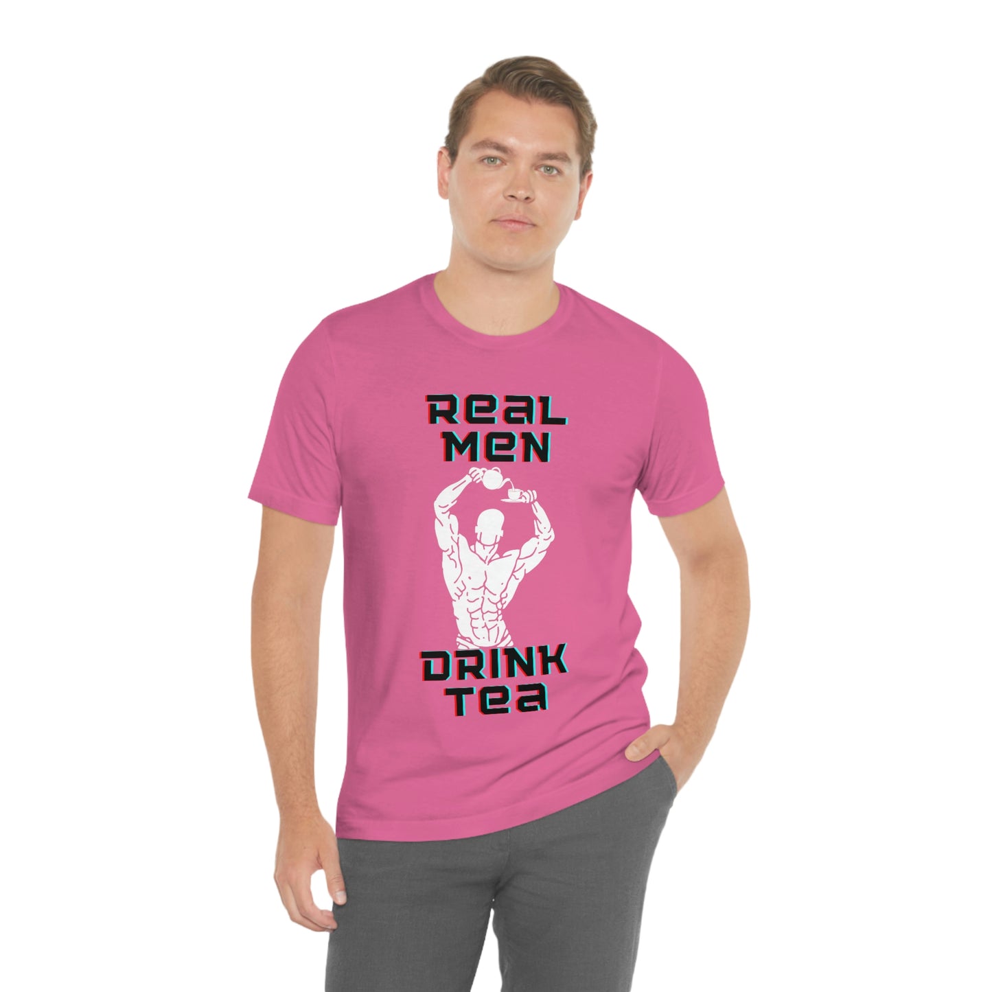 Real men drink tea t-shirt