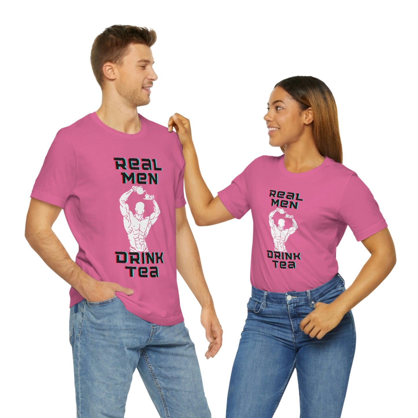 Real men drink tea t-shirt