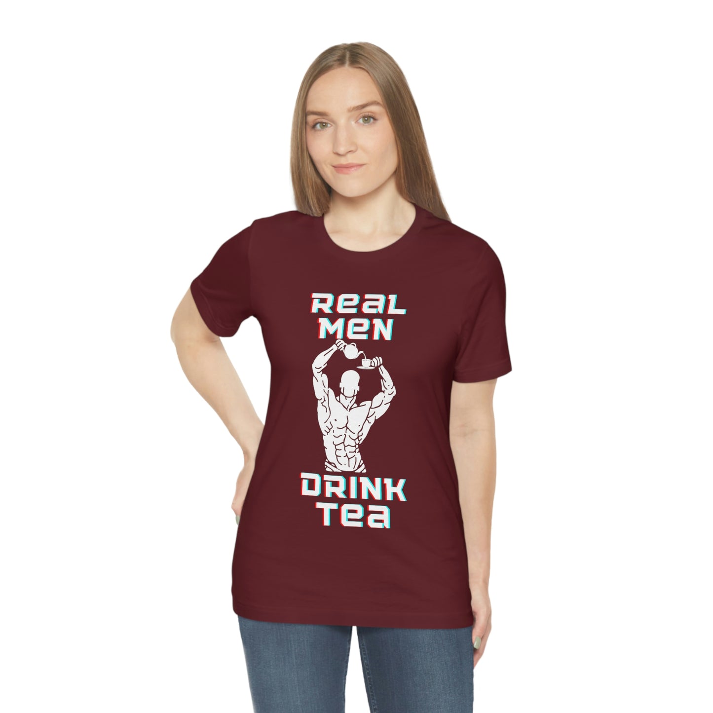 Real men drink tea t-shirt