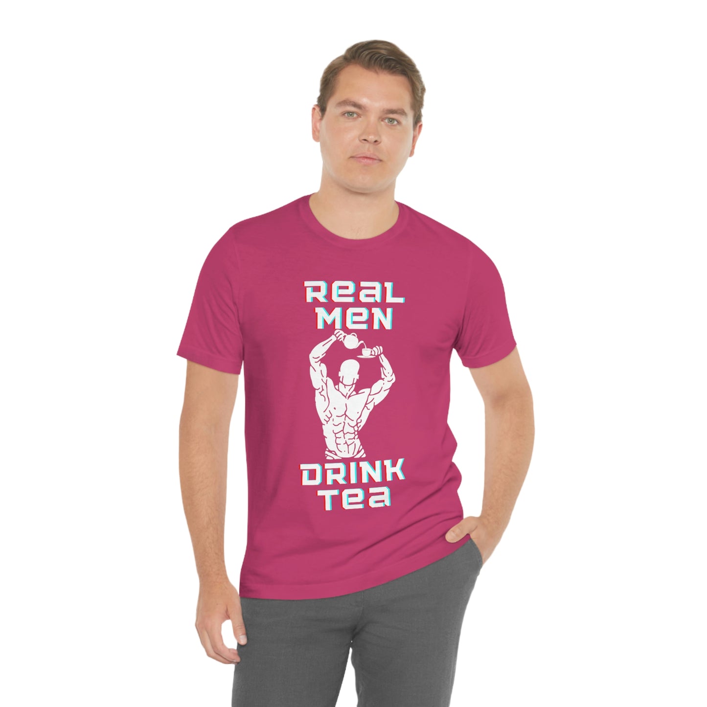Real men drink tea t-shirt