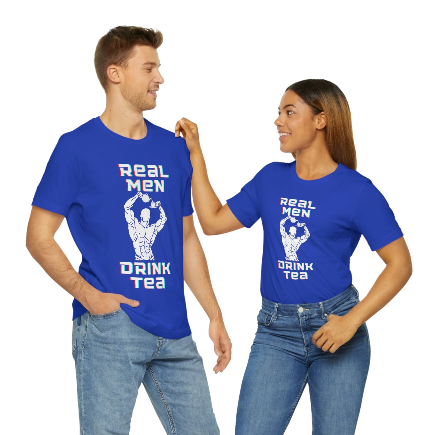 Real men drink tea t-shirt