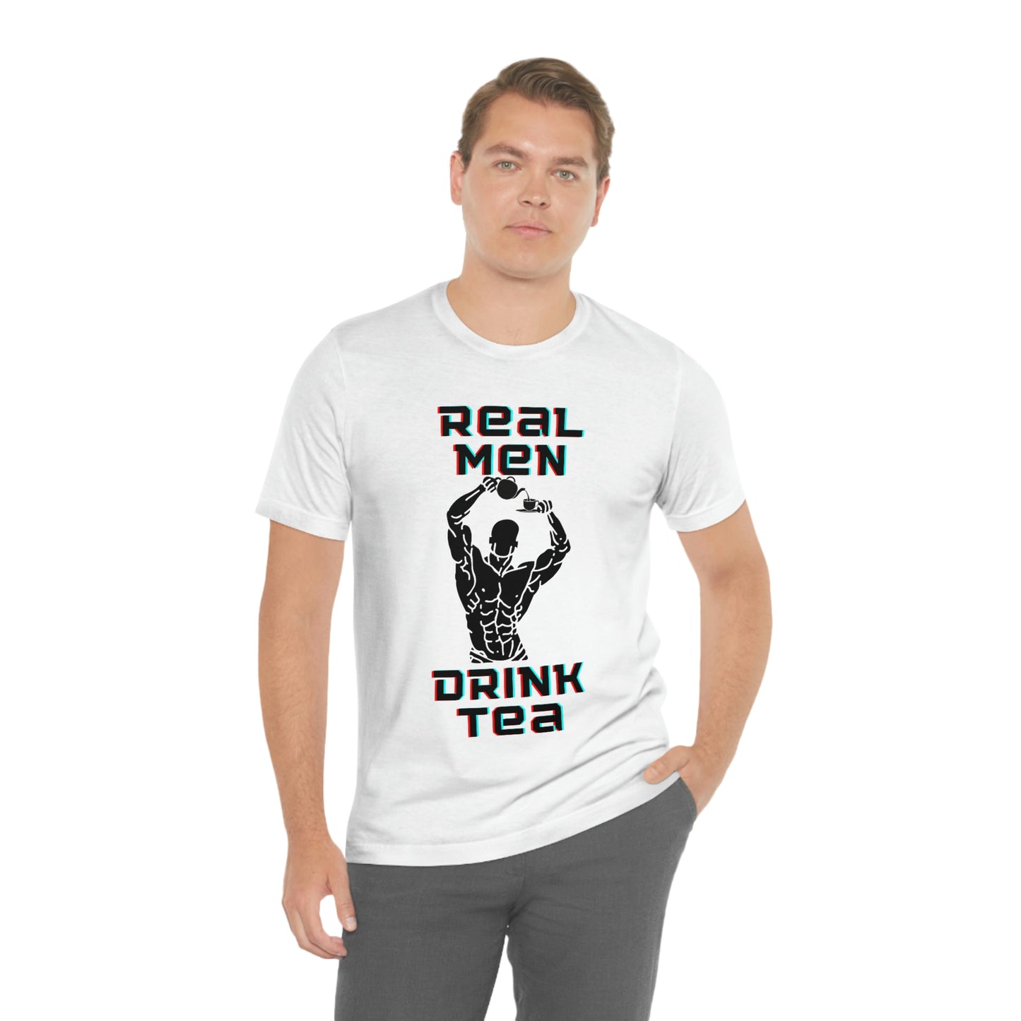 Real men drink tea t-shirt