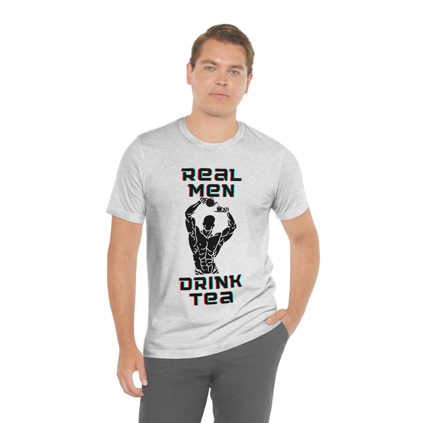 Real men drink tea t-shirt