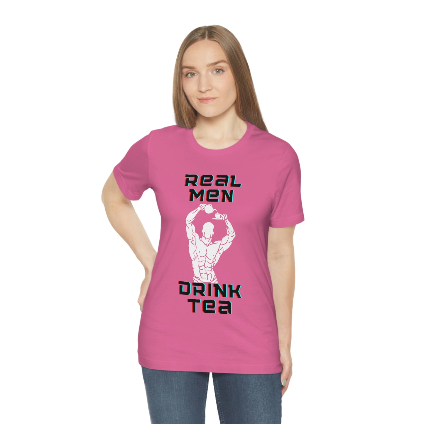 Real men drink tea t-shirt