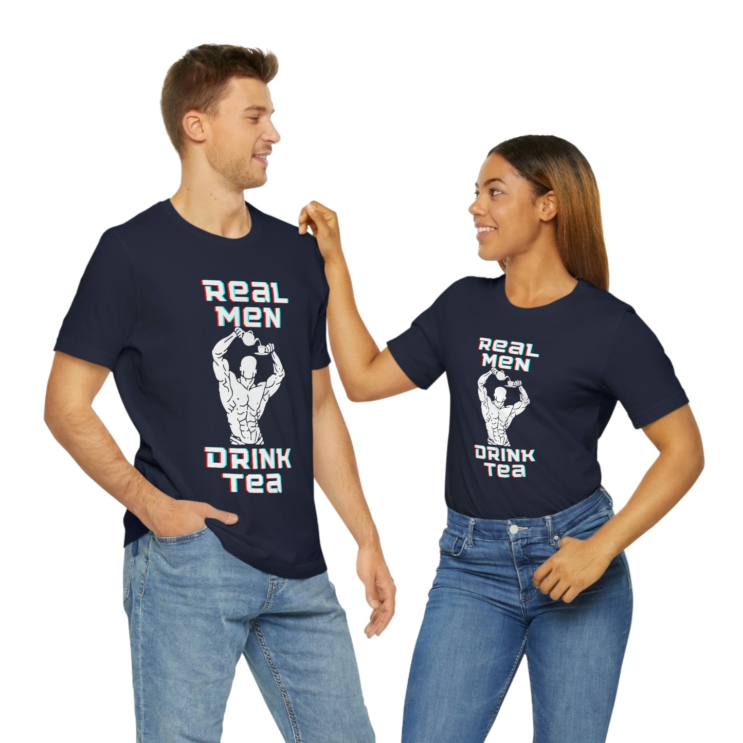 Real men drink tea t-shirt