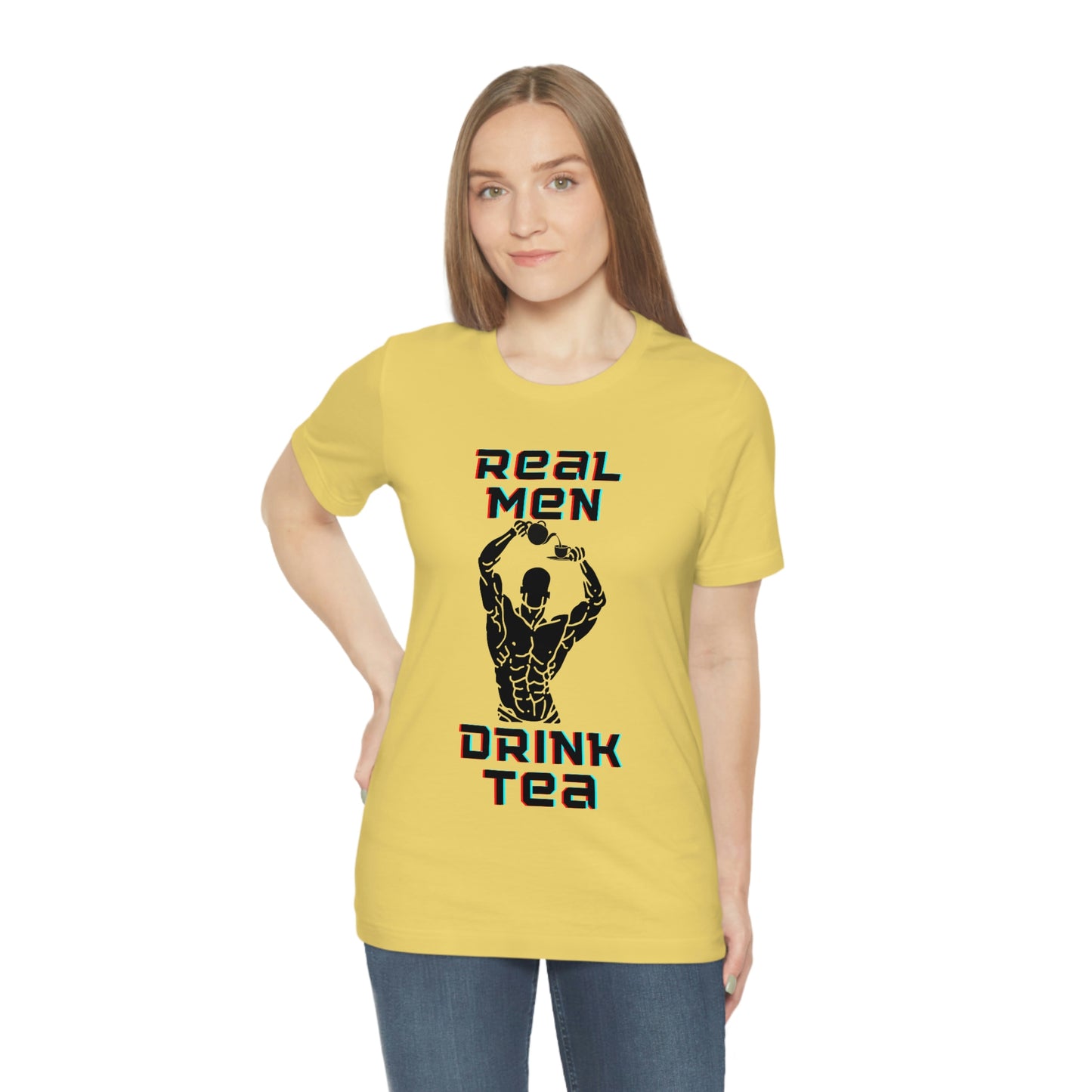 Real men drink tea t-shirt