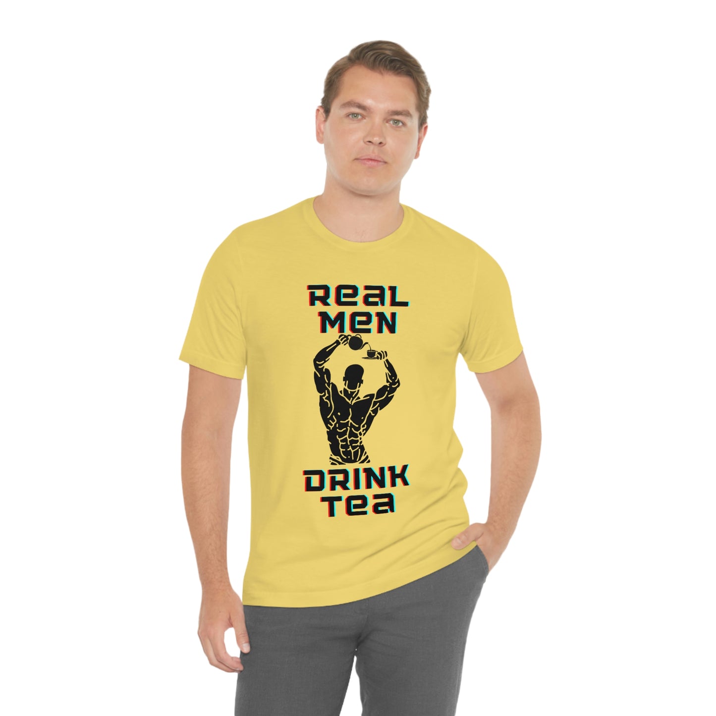 Real men drink tea t-shirt
