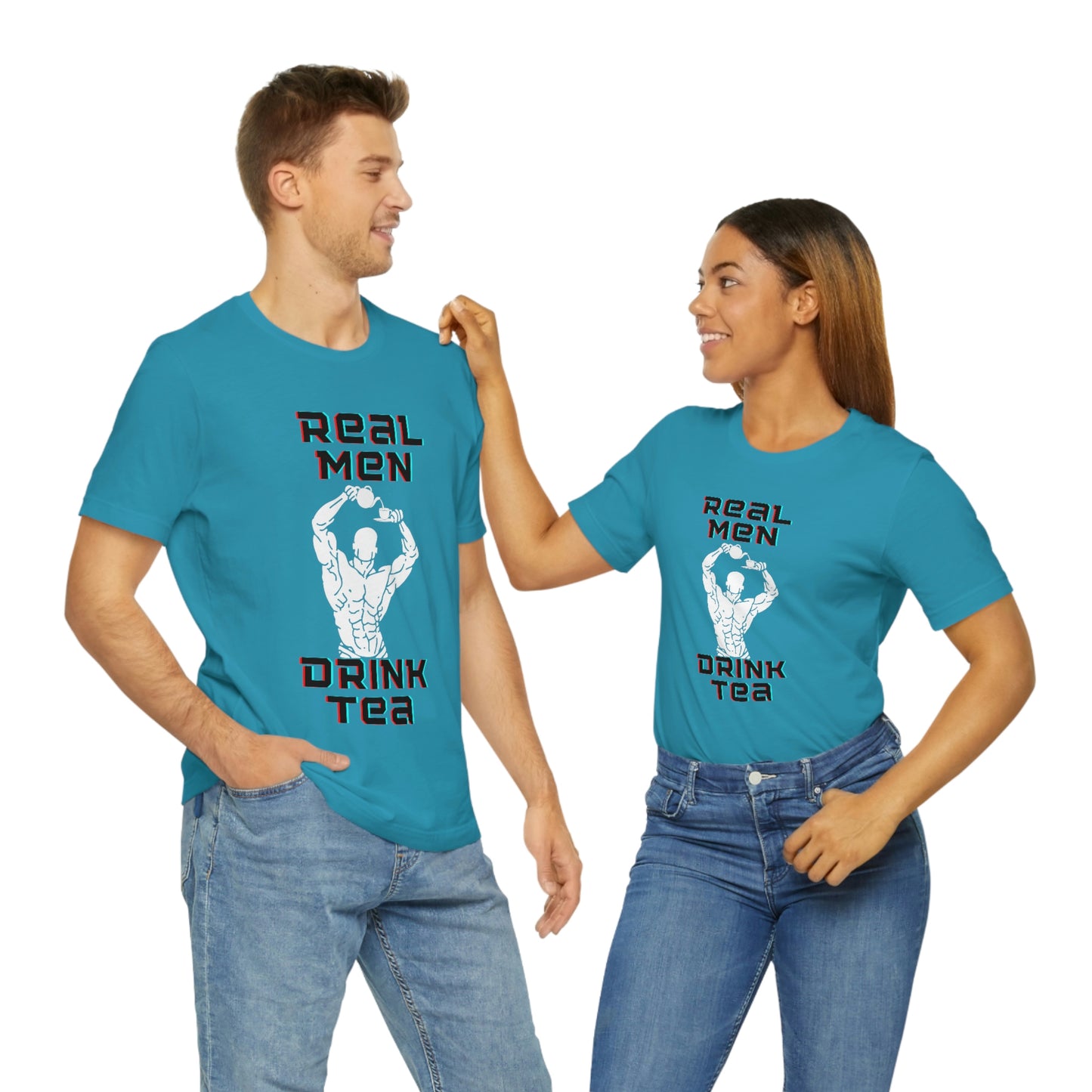 Real men drink tea t-shirt