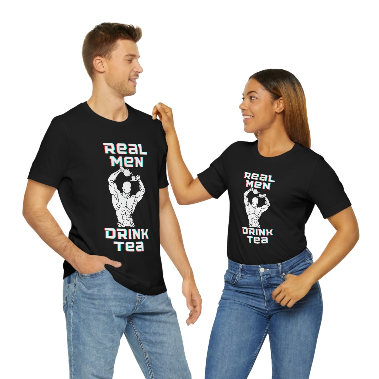 Real men drink tea t-shirt