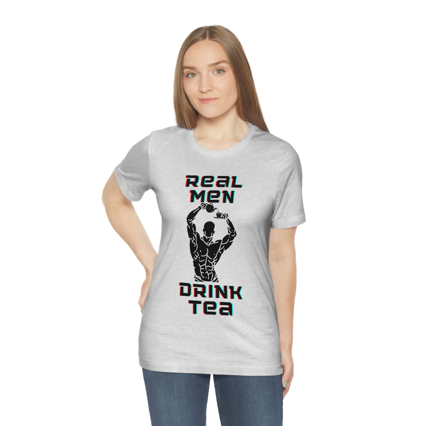 Real men drink tea t-shirt