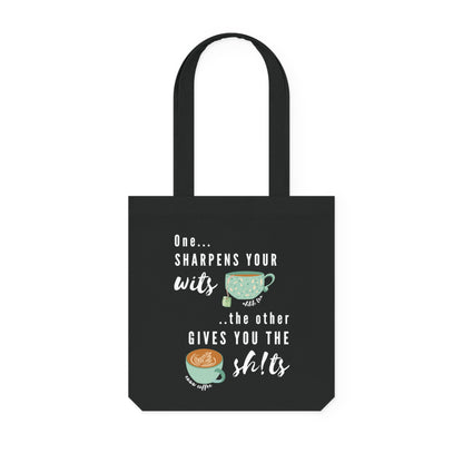 Coffee gives you the sh*ts - Non-sweary Woven Tote Bag