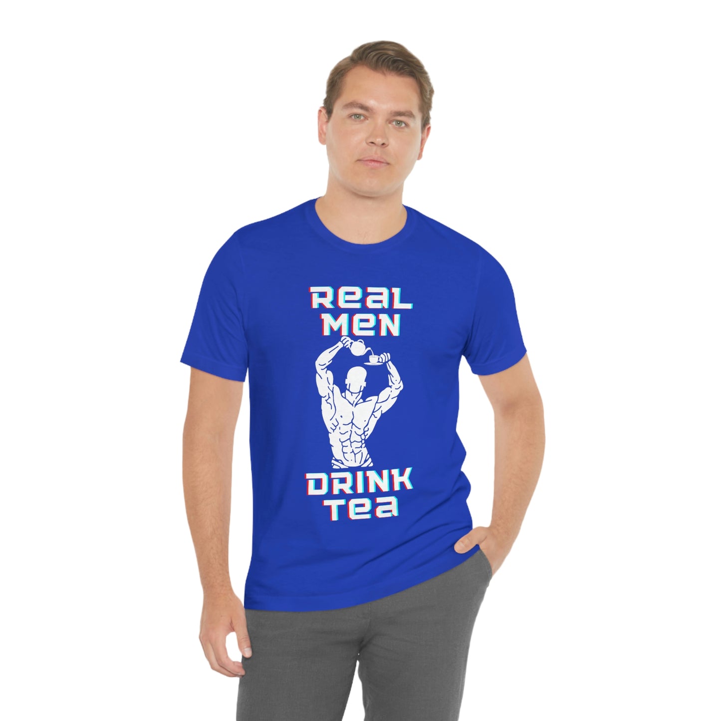 Real men drink tea t-shirt