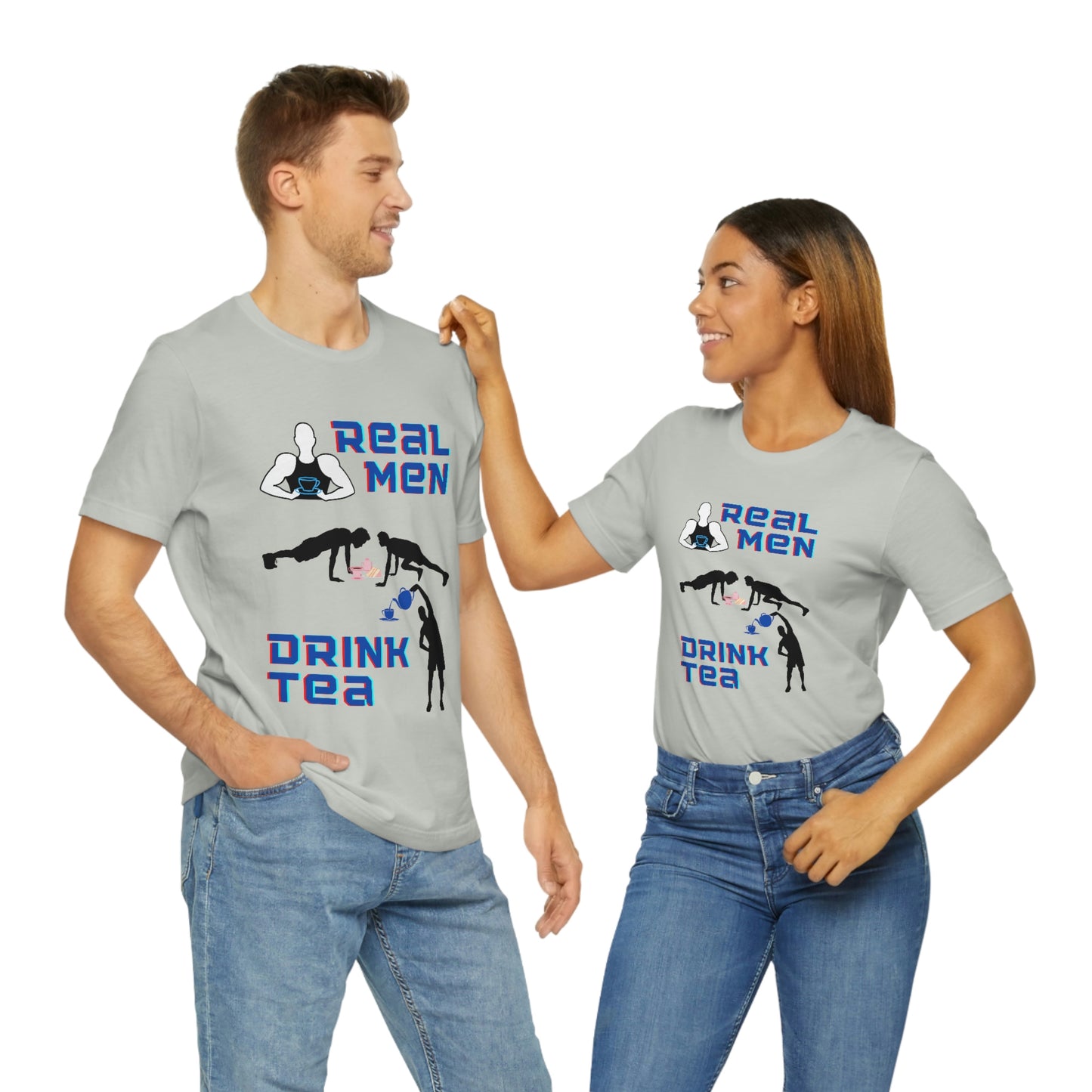 Real men drink tea t-shirt