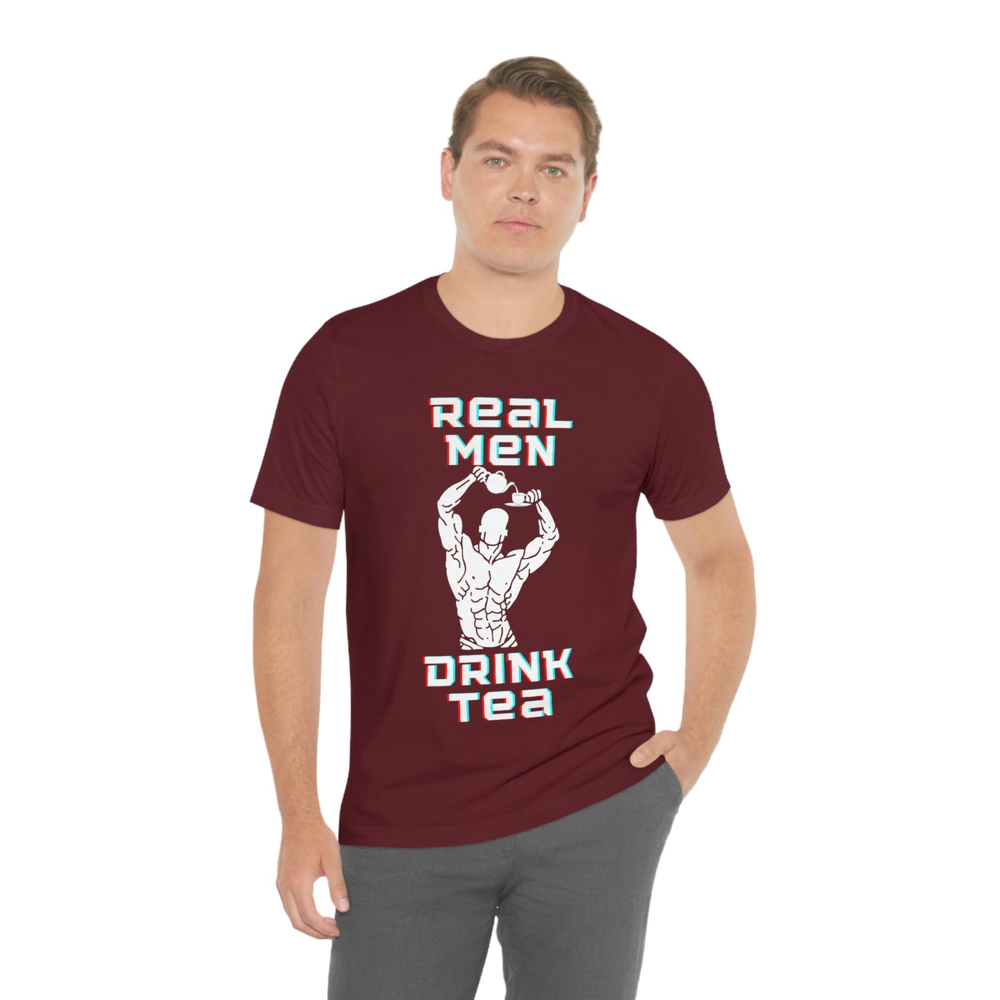 Real men drink tea t-shirt