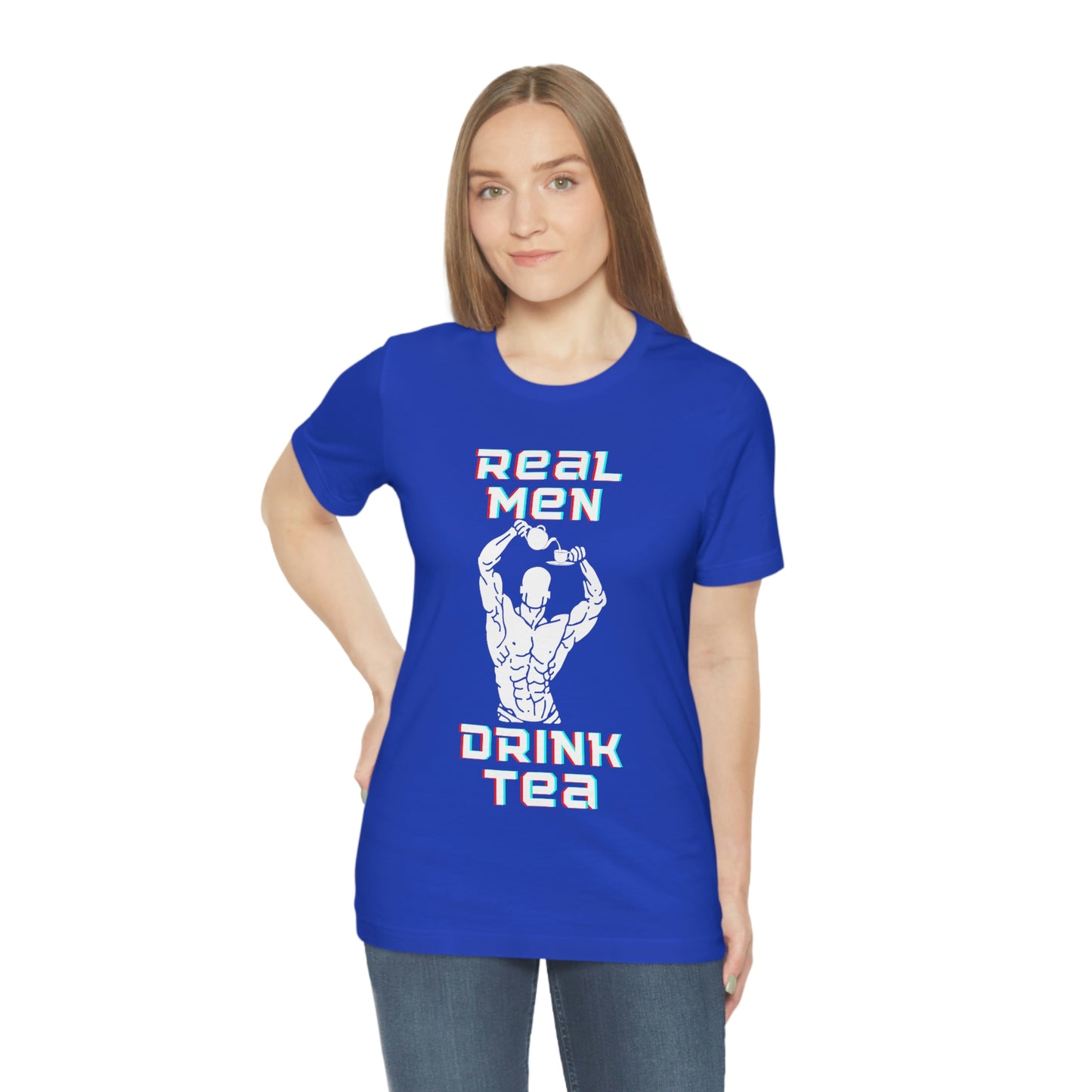 Real men drink tea t-shirt