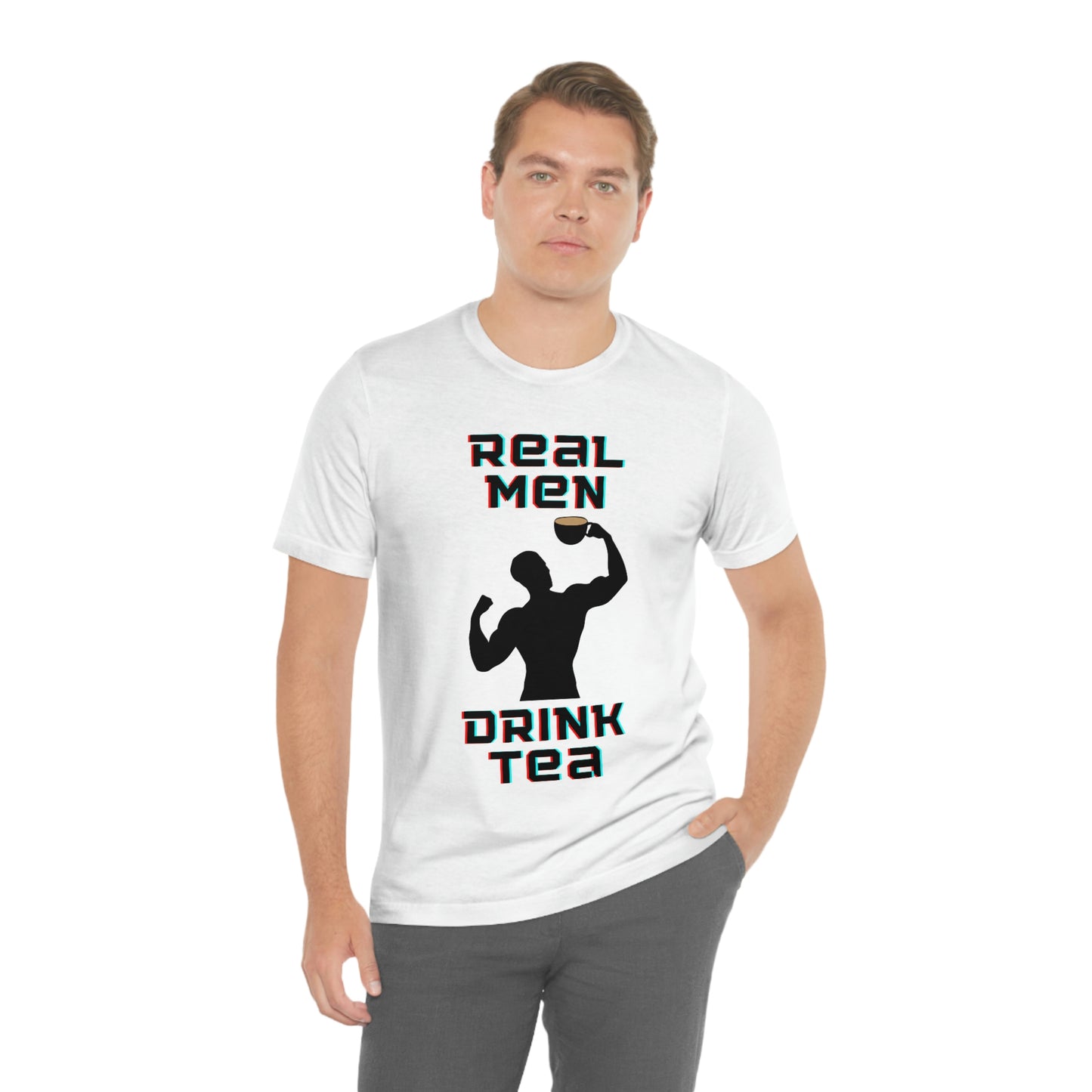 Real men drink tea t-shirt