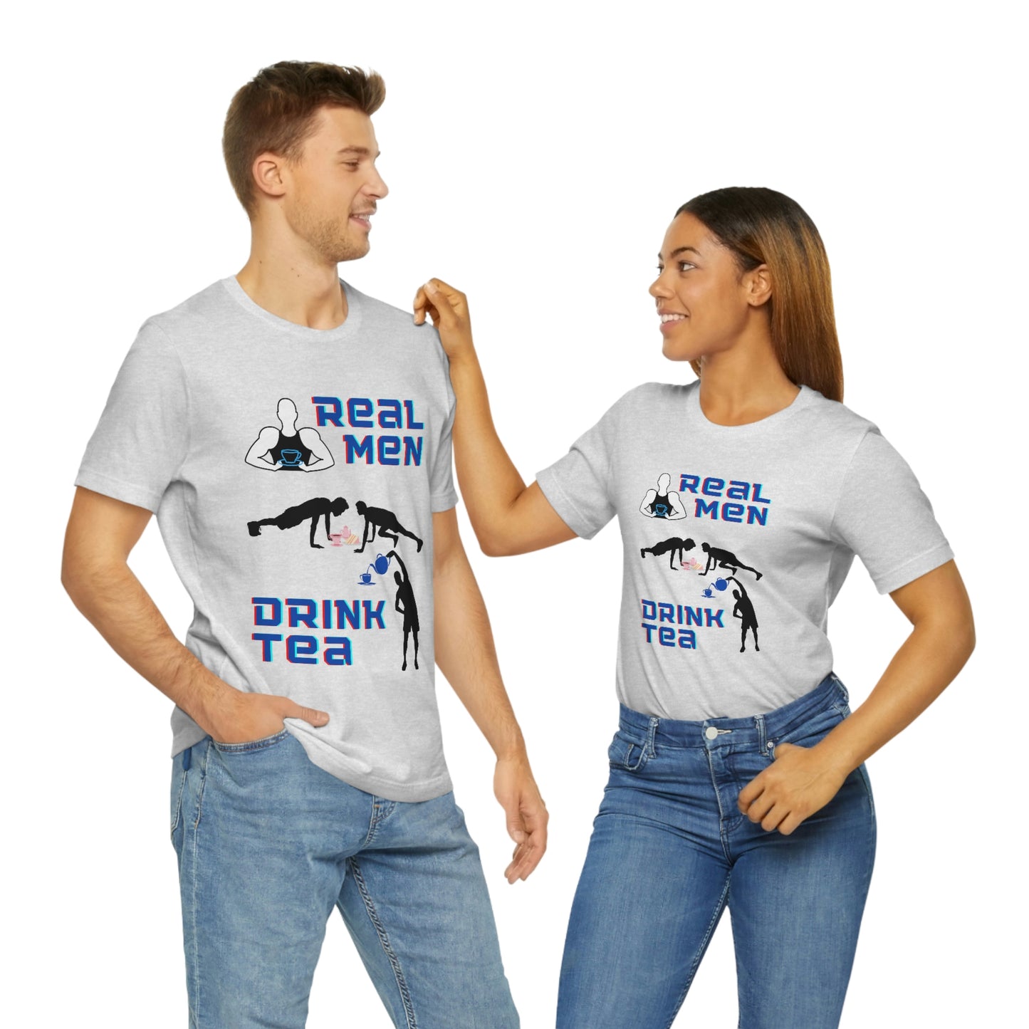 Real men drink tea t-shirt