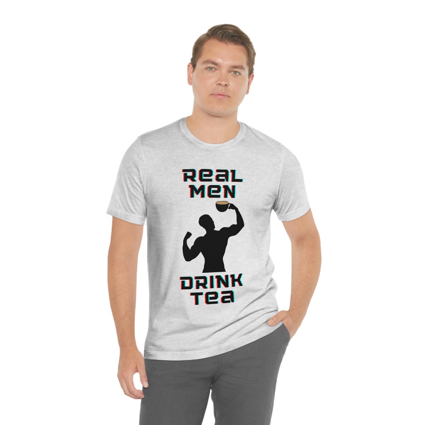 Real men drink tea t-shirt