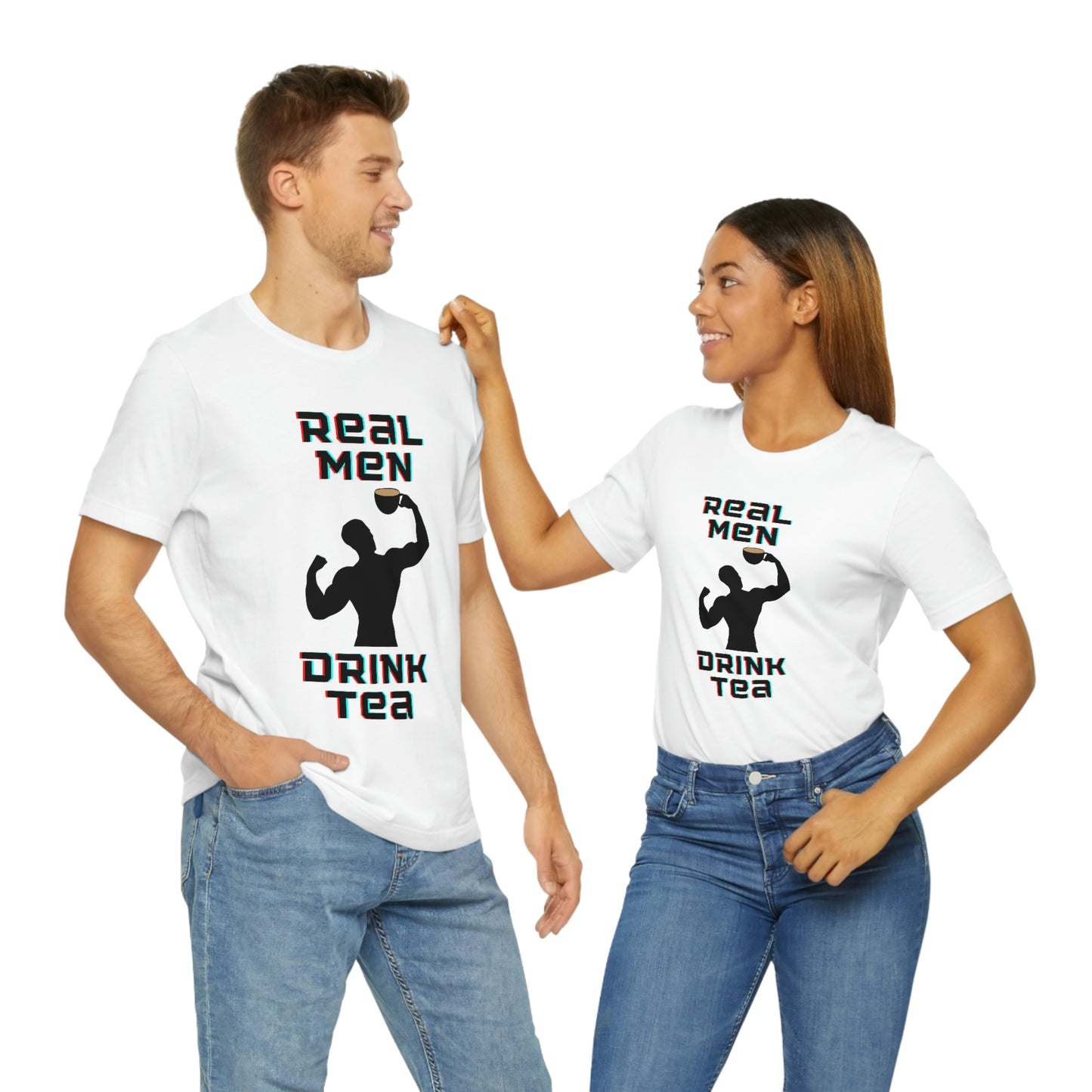 Real men drink tea t-shirt