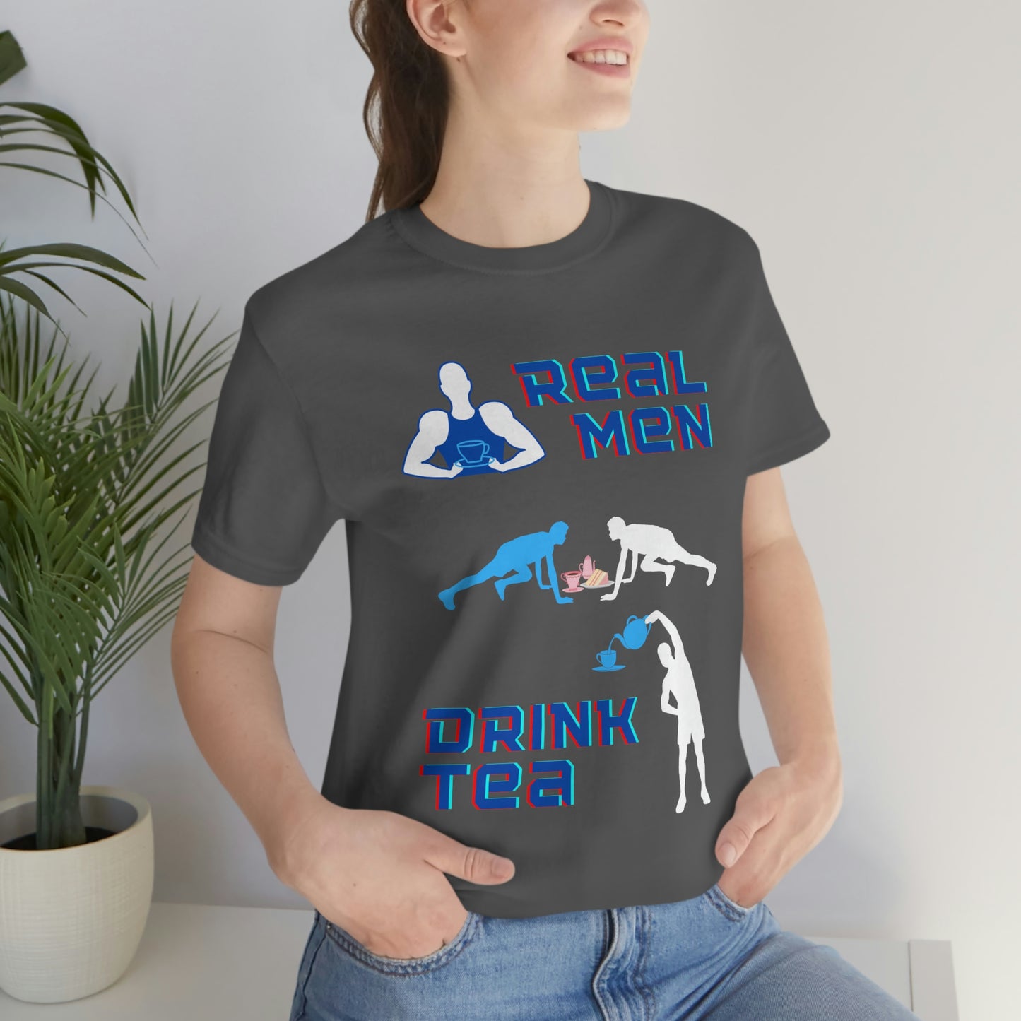 Real men drink tea t-shirt