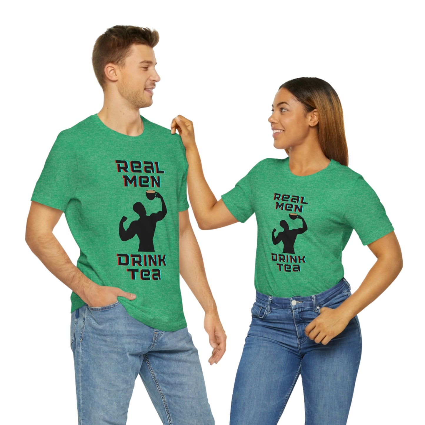 Real men drink tea t-shirt