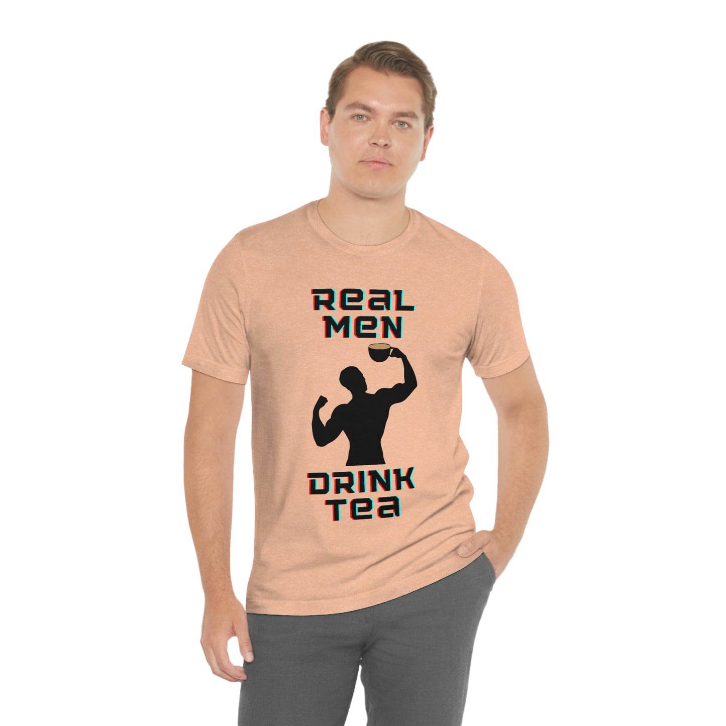 Real men drink tea t-shirt