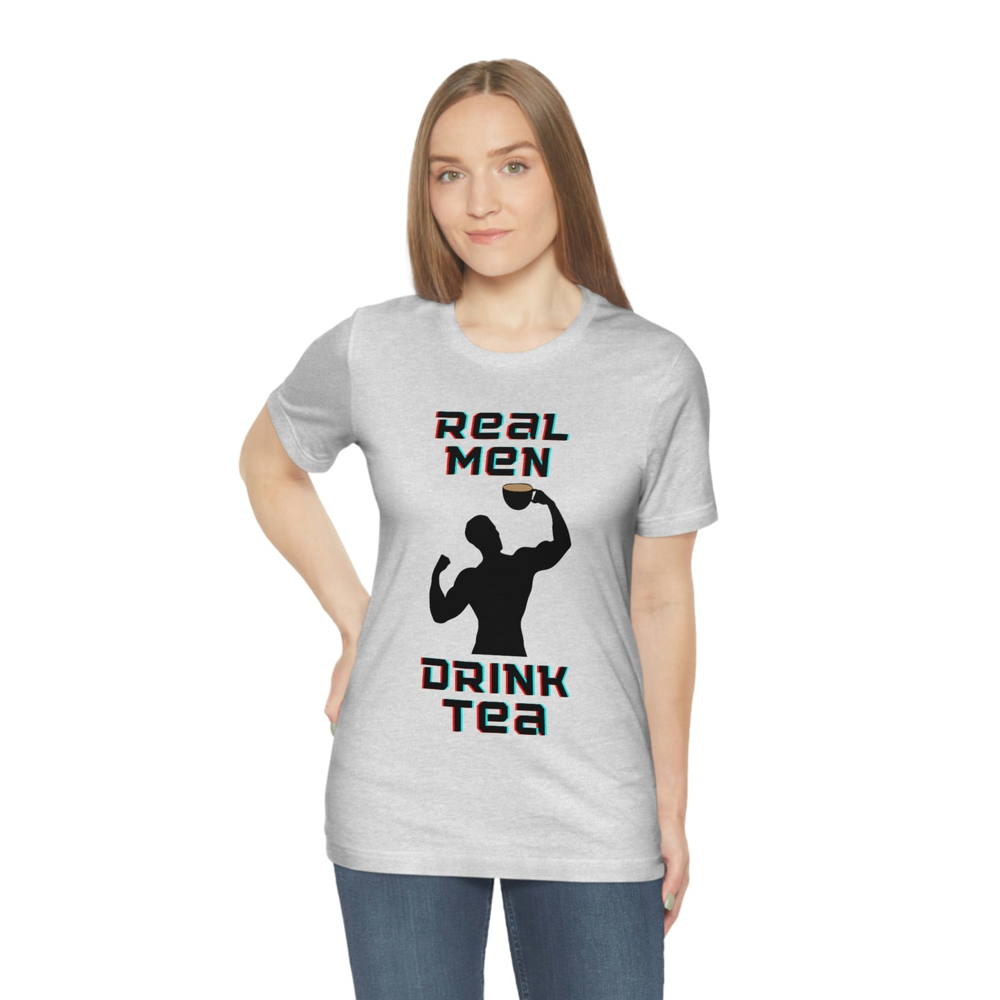 Real men drink tea t-shirt