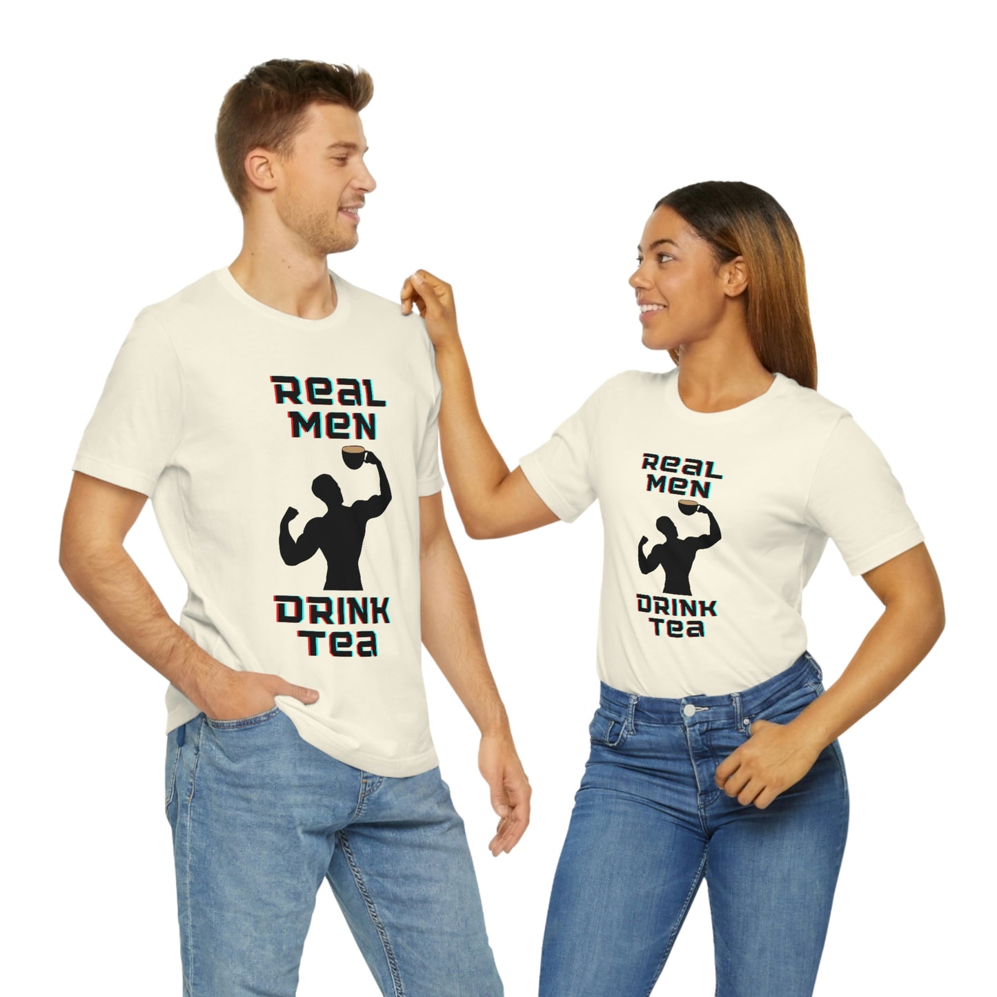 Real men drink tea t-shirt