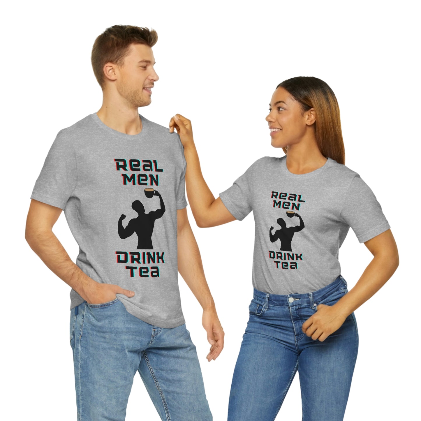 Real men drink tea t-shirt