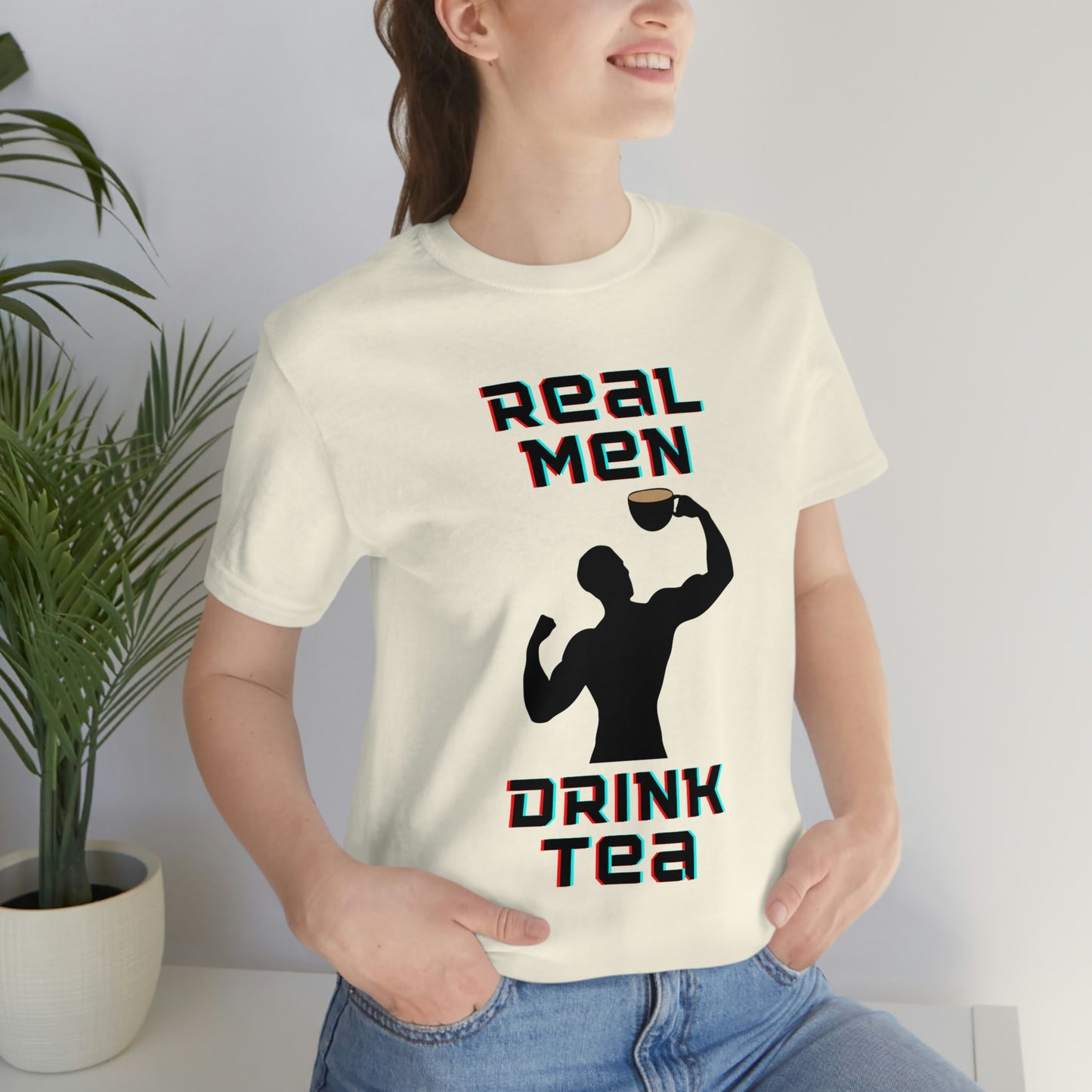 Real men drink tea t-shirt