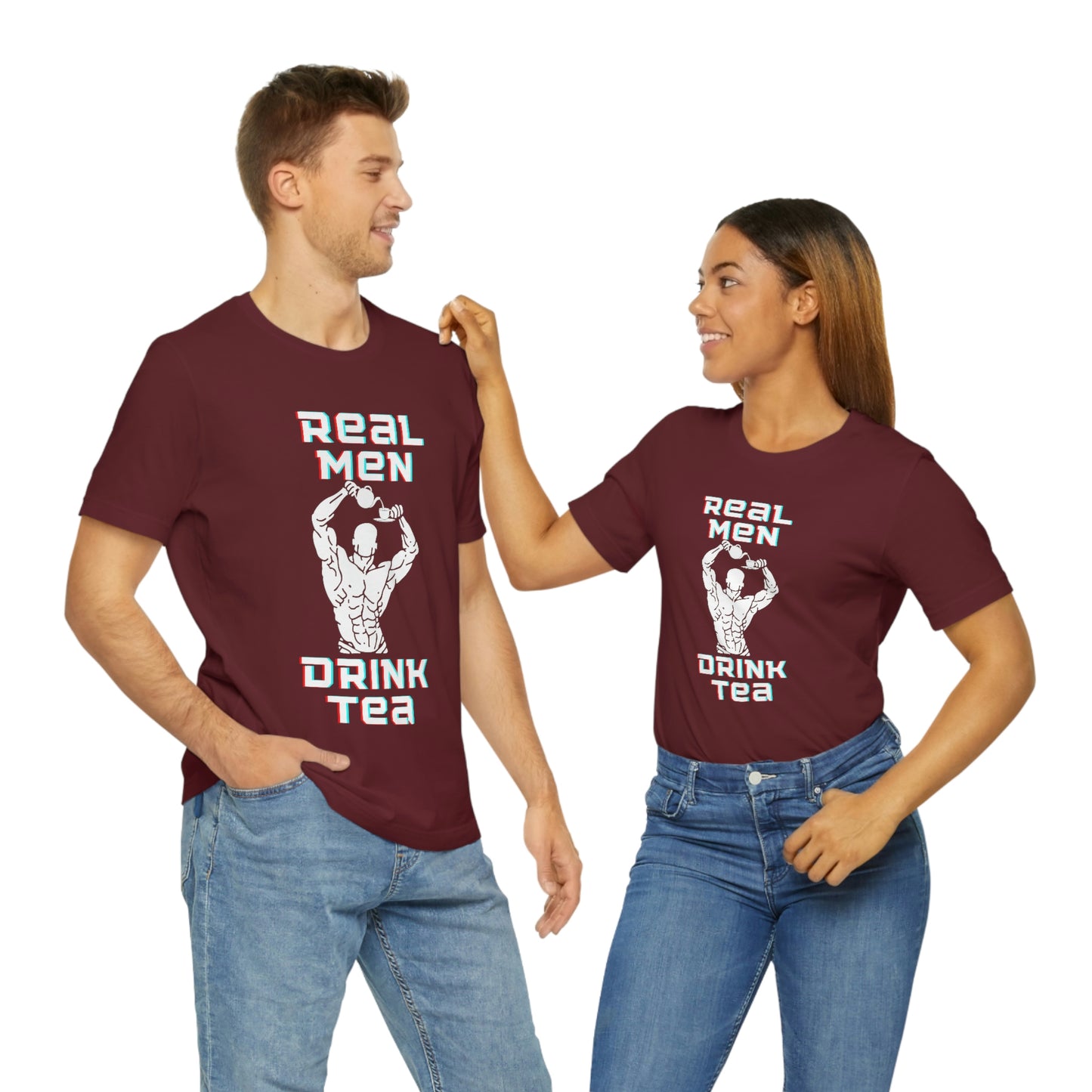 Real men drink tea t-shirt