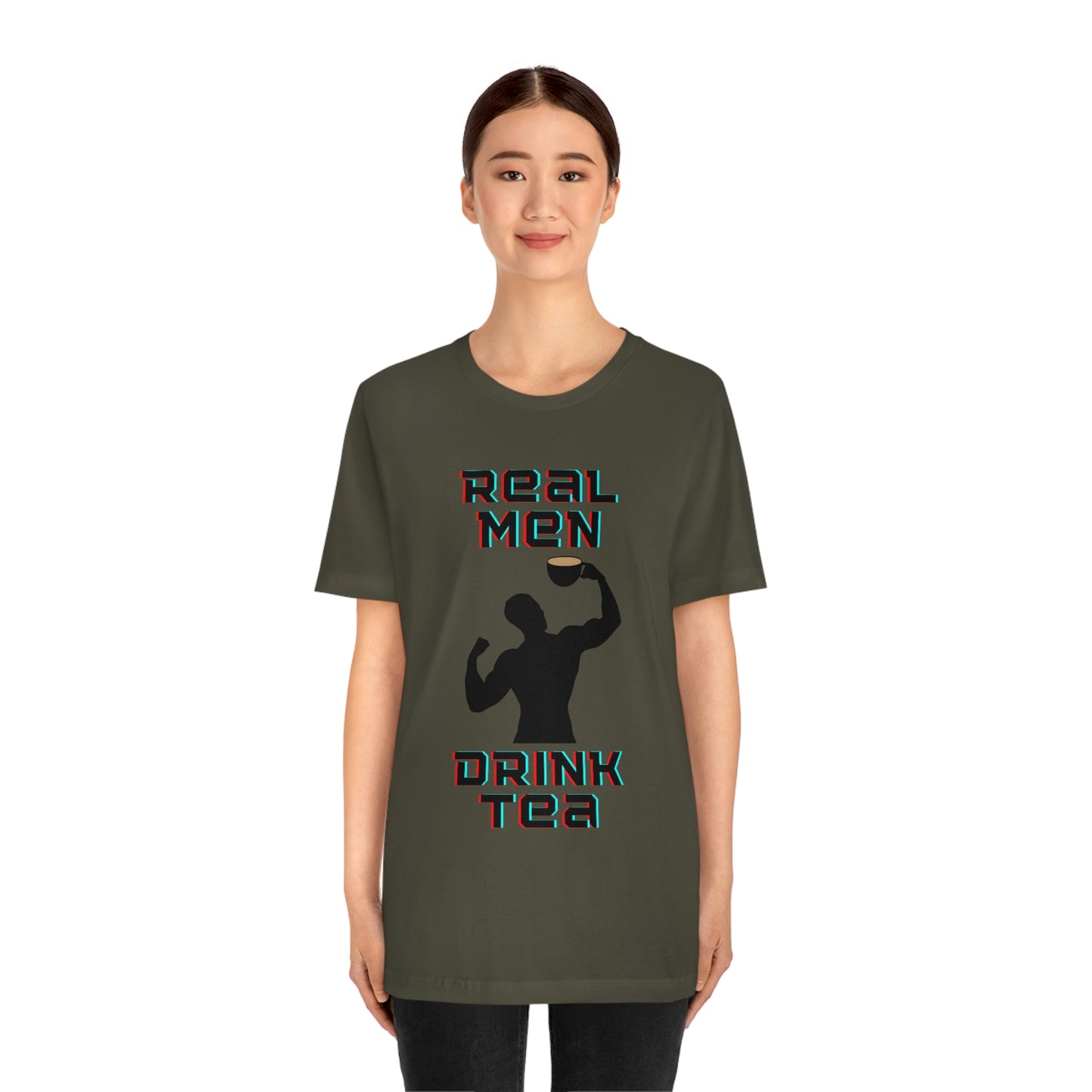 Real men drink tea t-shirt