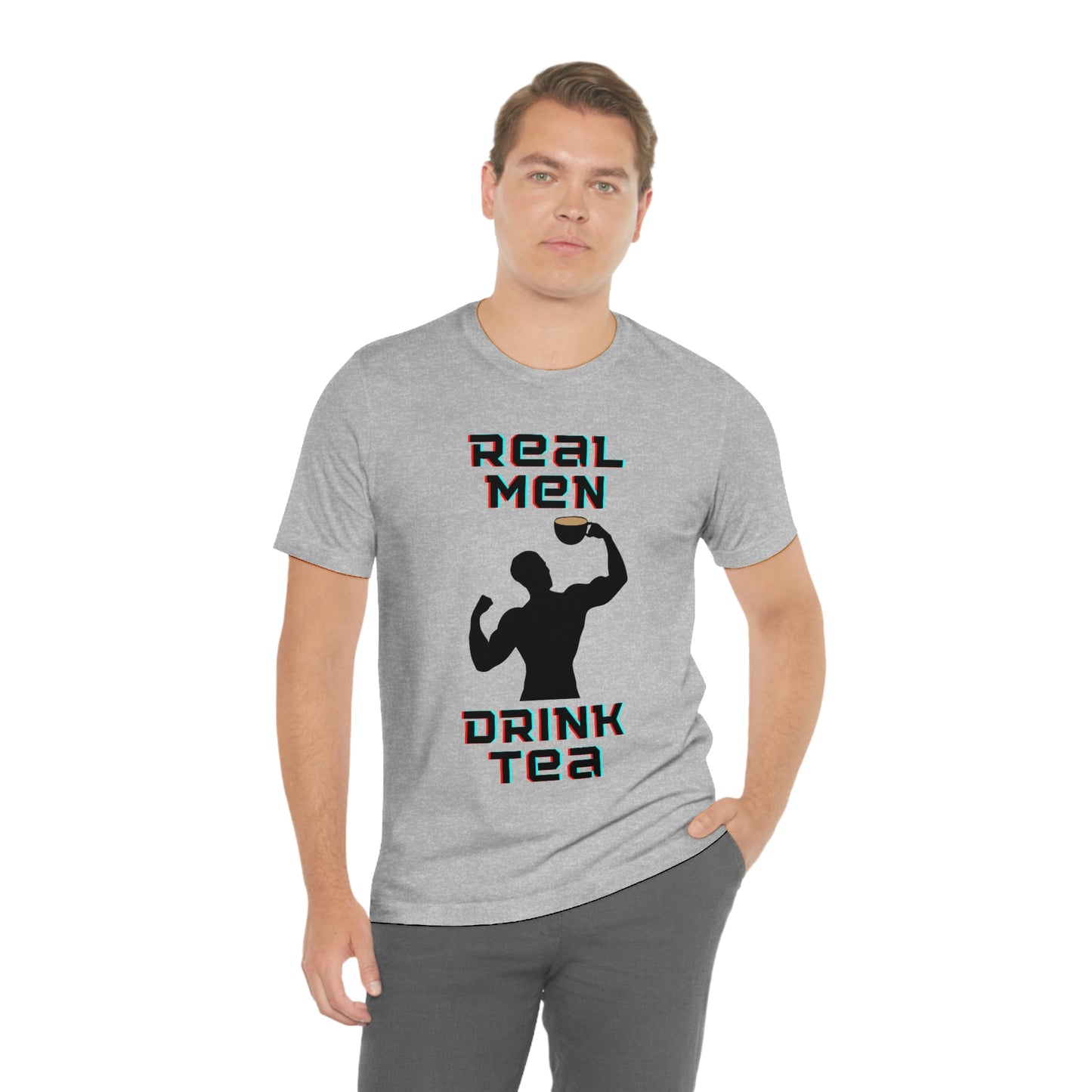 Real men drink tea t-shirt