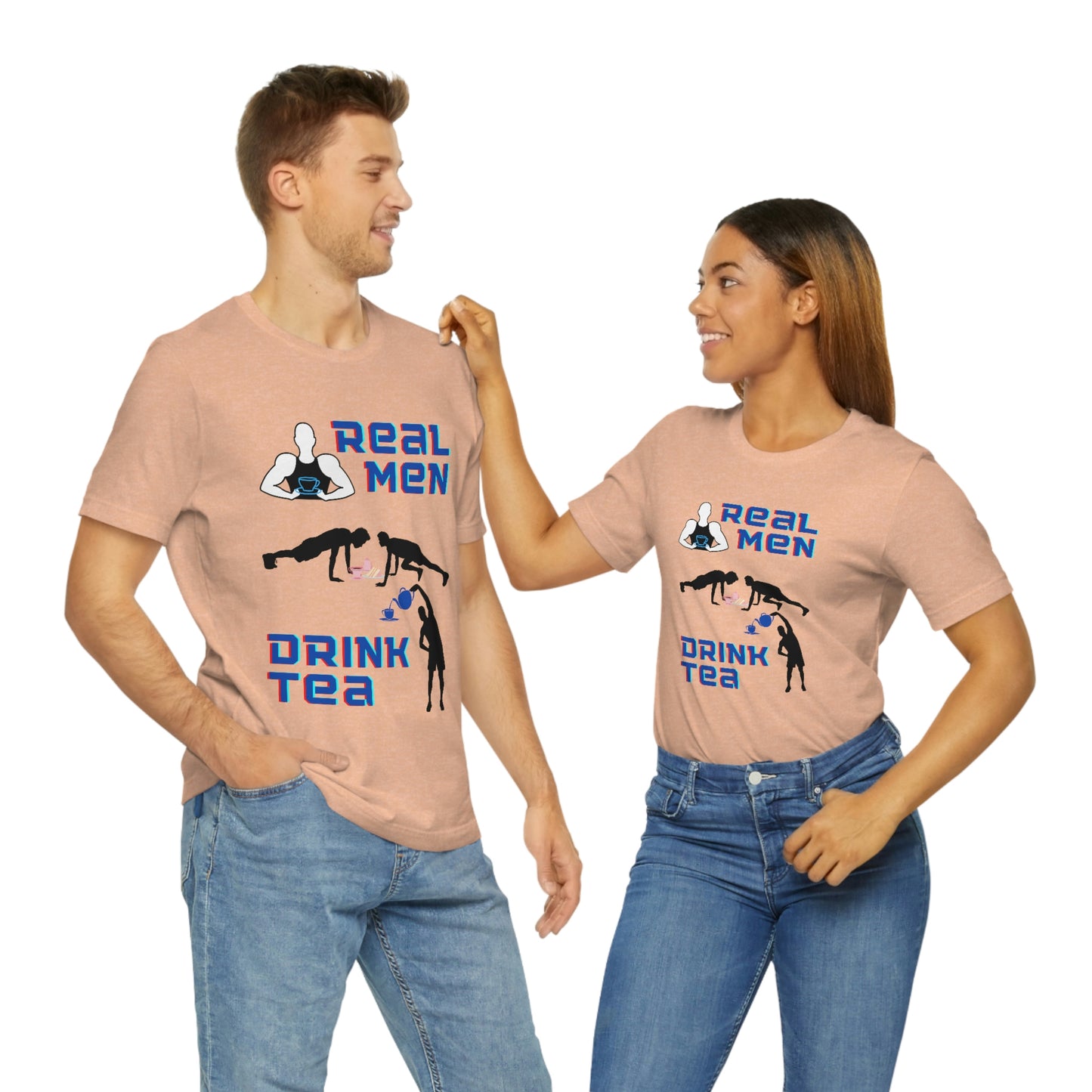 Real men drink tea t-shirt