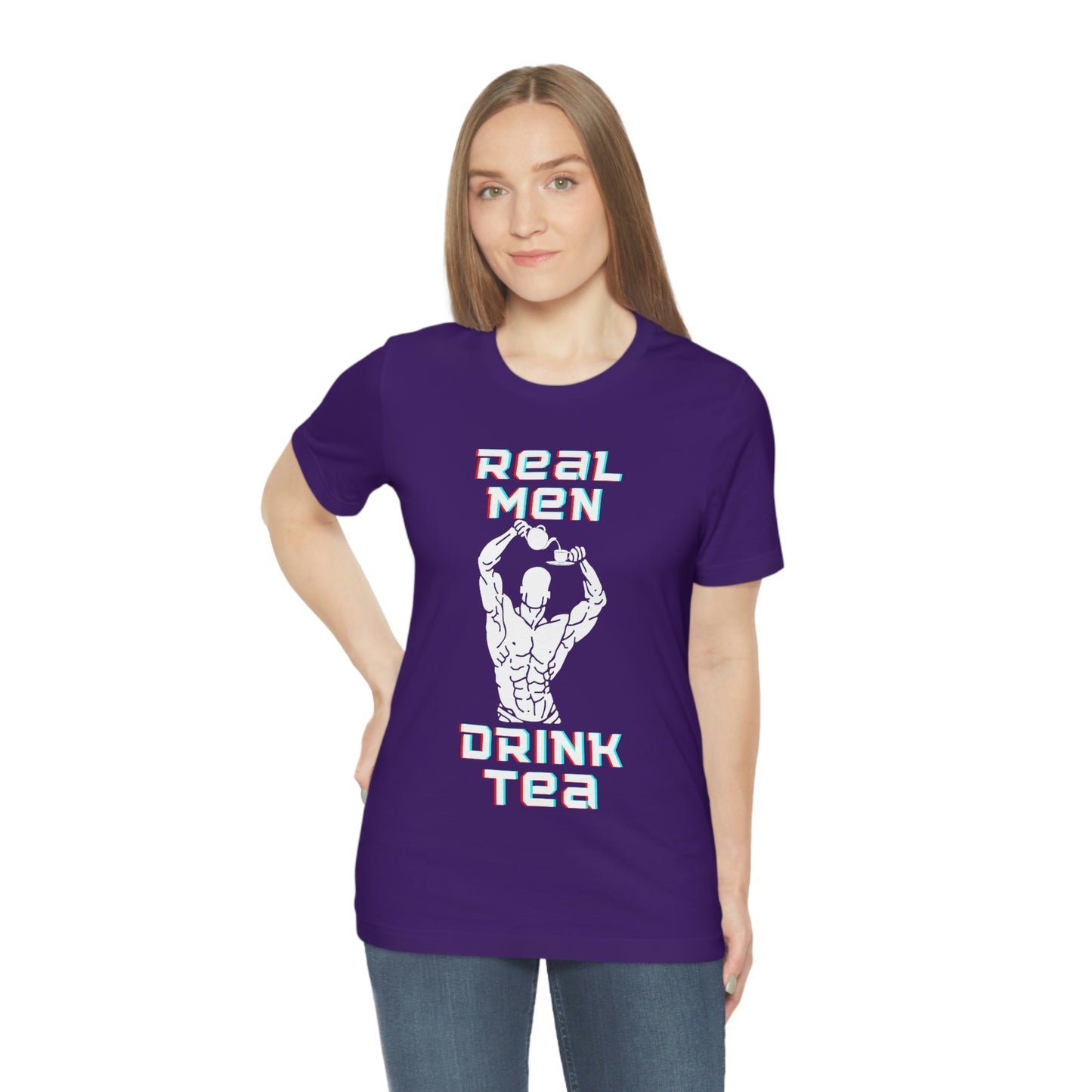 Real men drink tea t-shirt