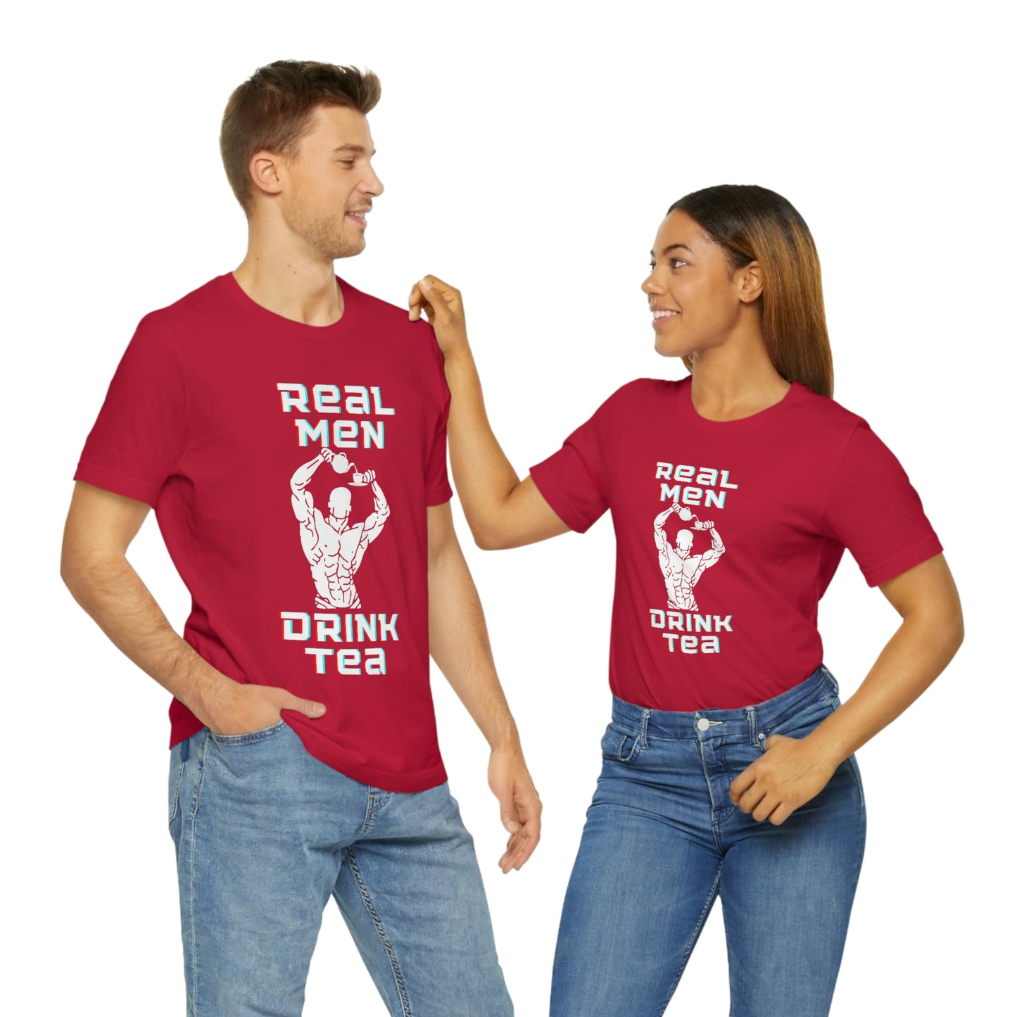 Real men drink tea t-shirt