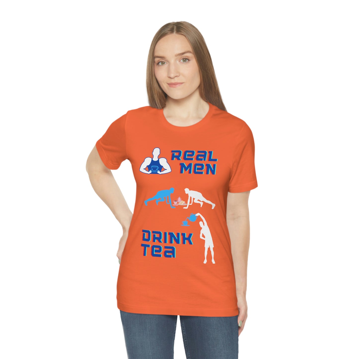 Real men drink tea t-shirt