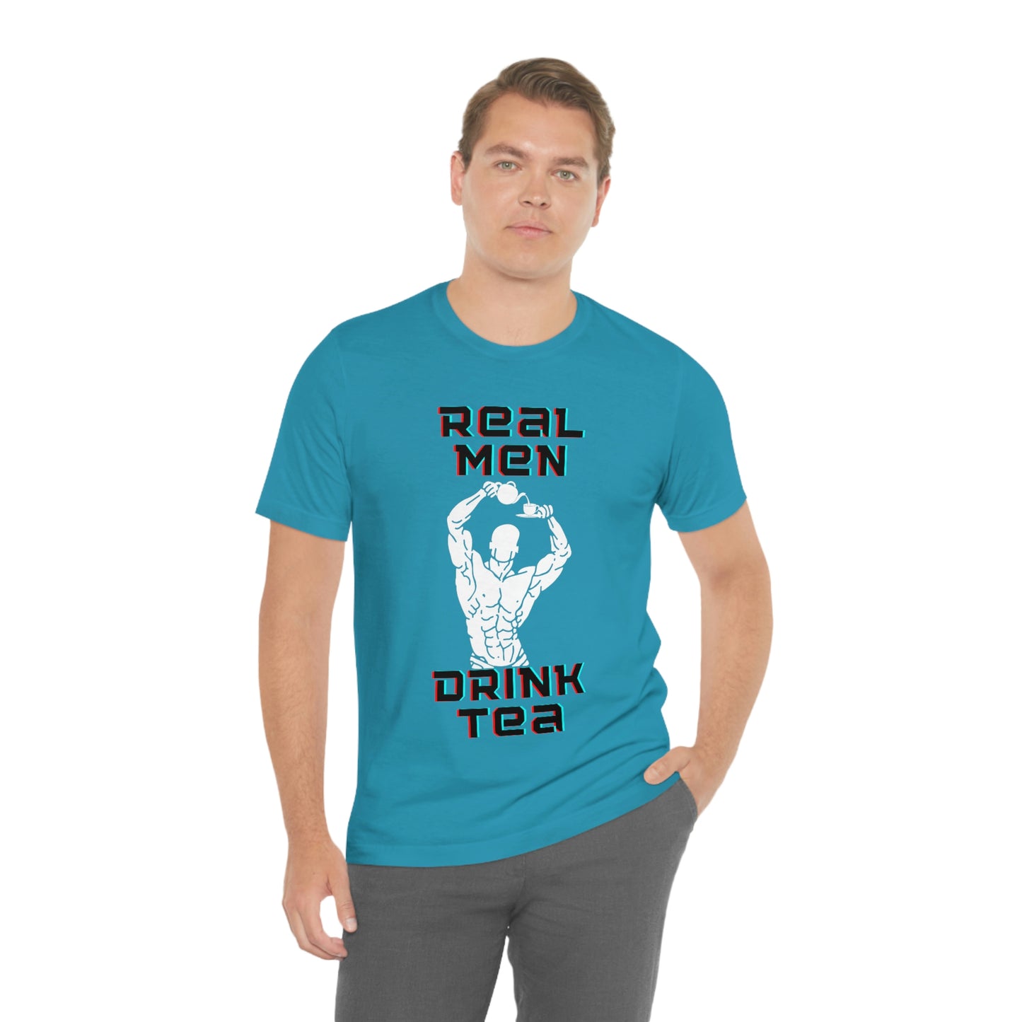 Real men drink tea t-shirt