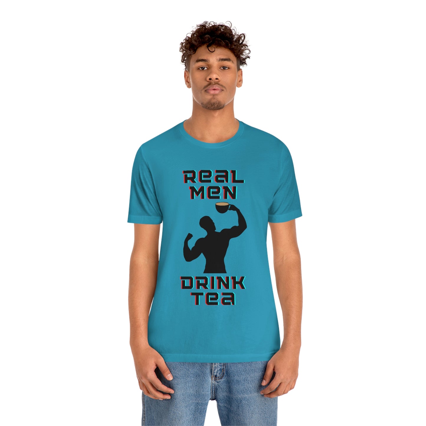 Real men drink tea t-shirt