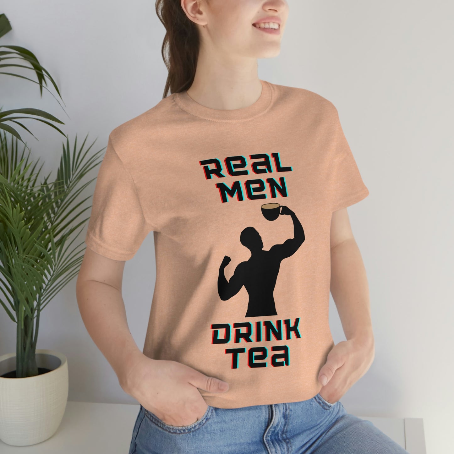 Real men drink tea t-shirt