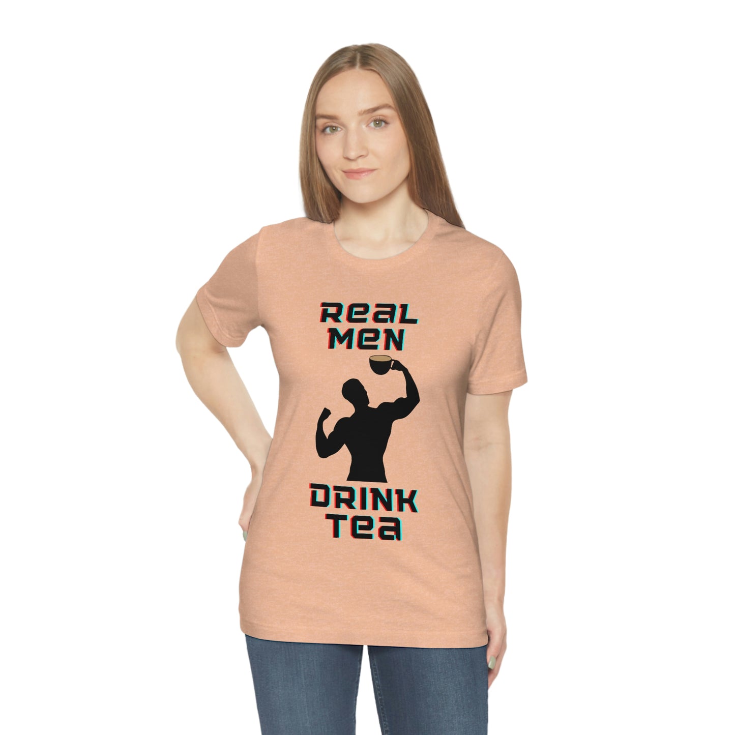 Real men drink tea t-shirt