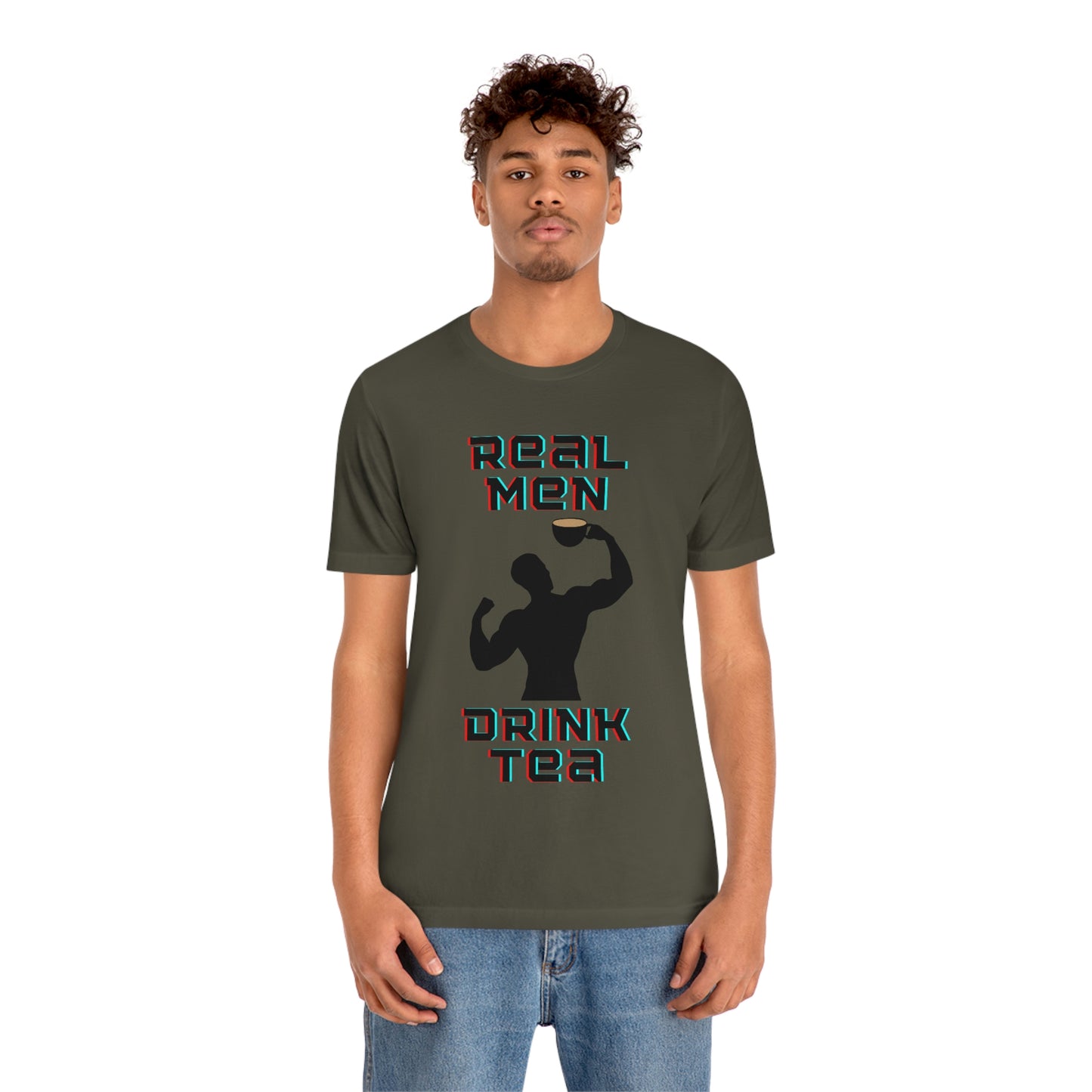 Real men drink tea t-shirt