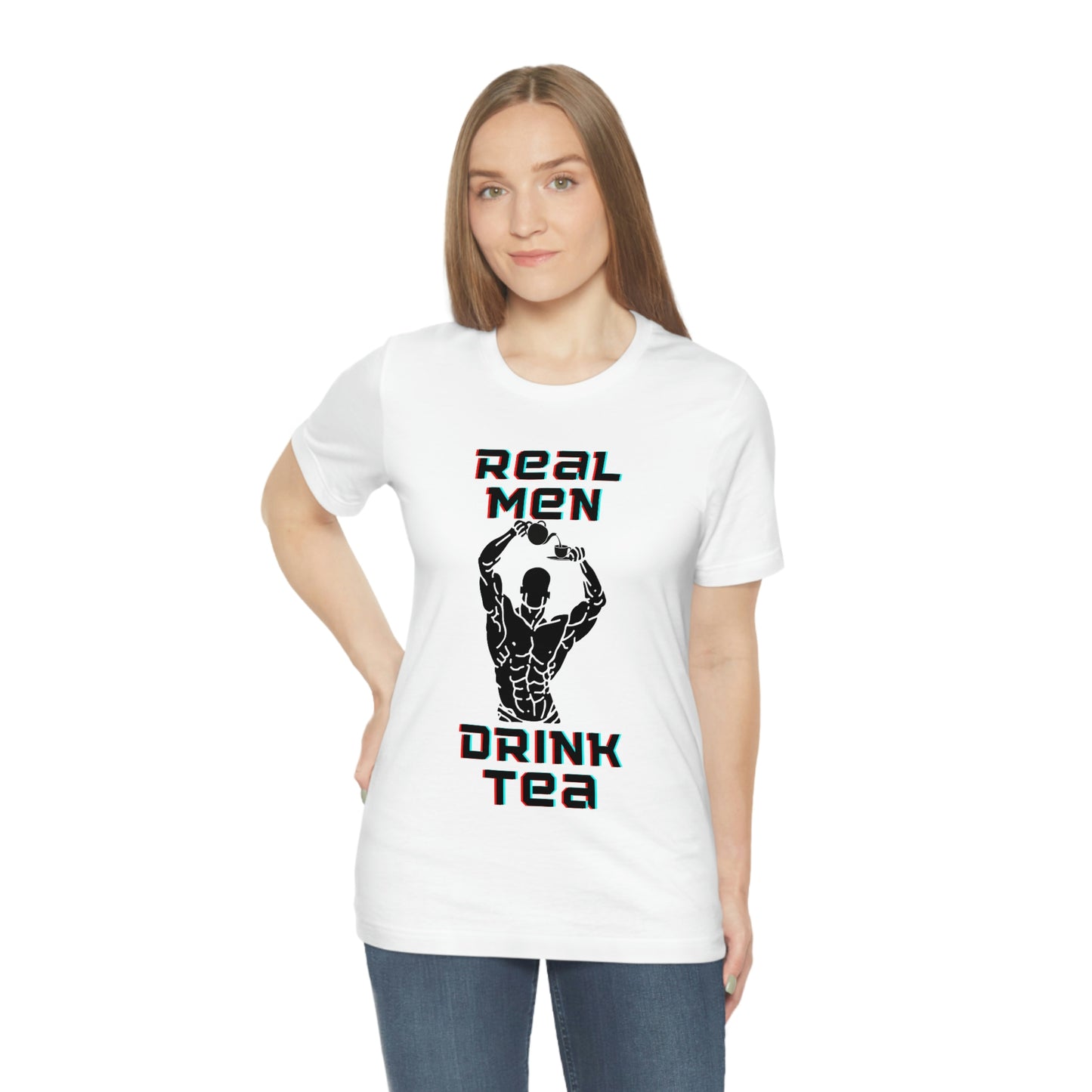 Real men drink tea t-shirt