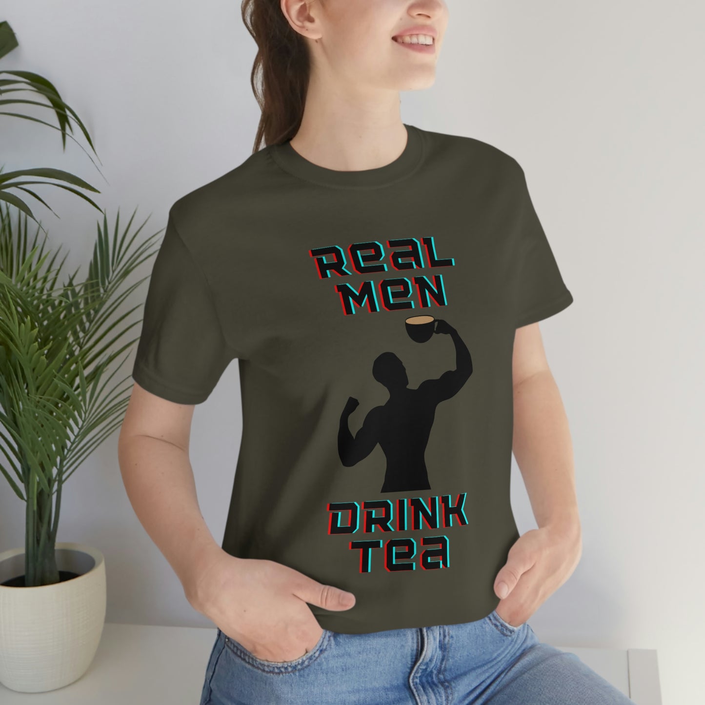 Real men drink tea t-shirt