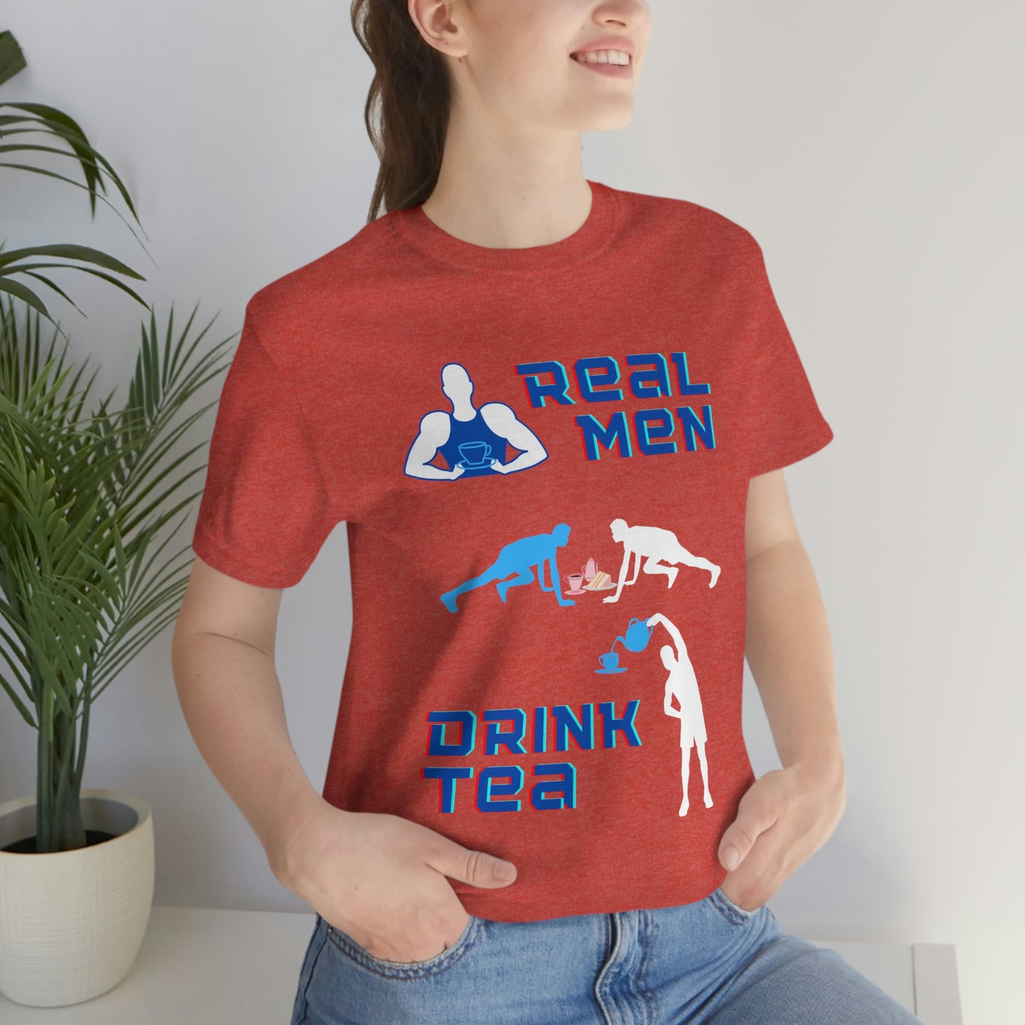 Real men drink tea t-shirt