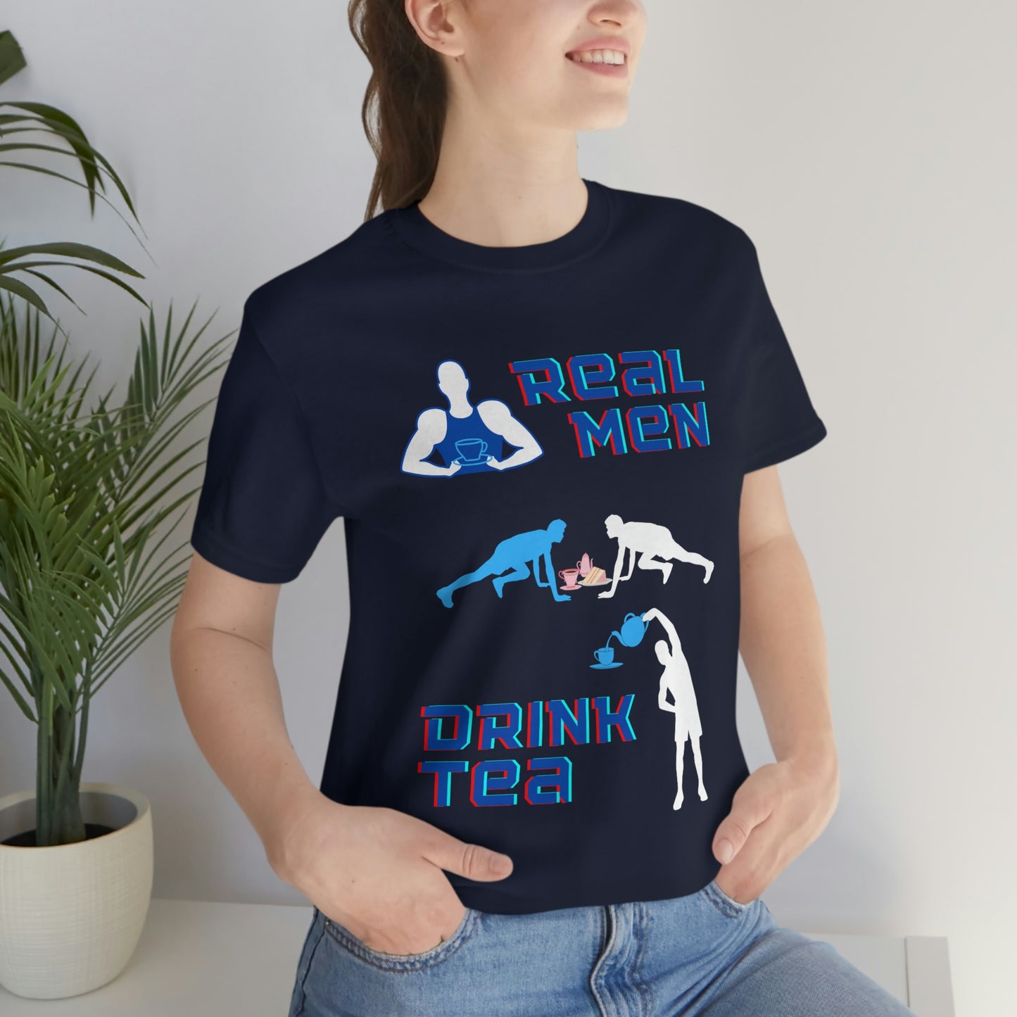 Real men drink tea t-shirt