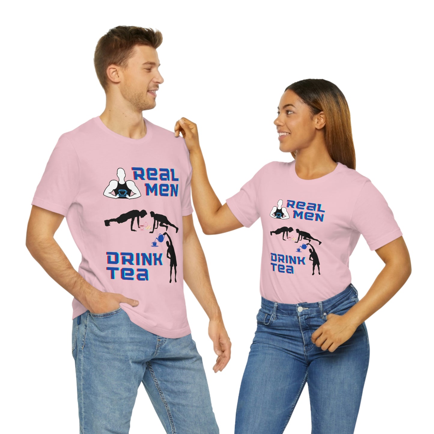 Real men drink tea t-shirt