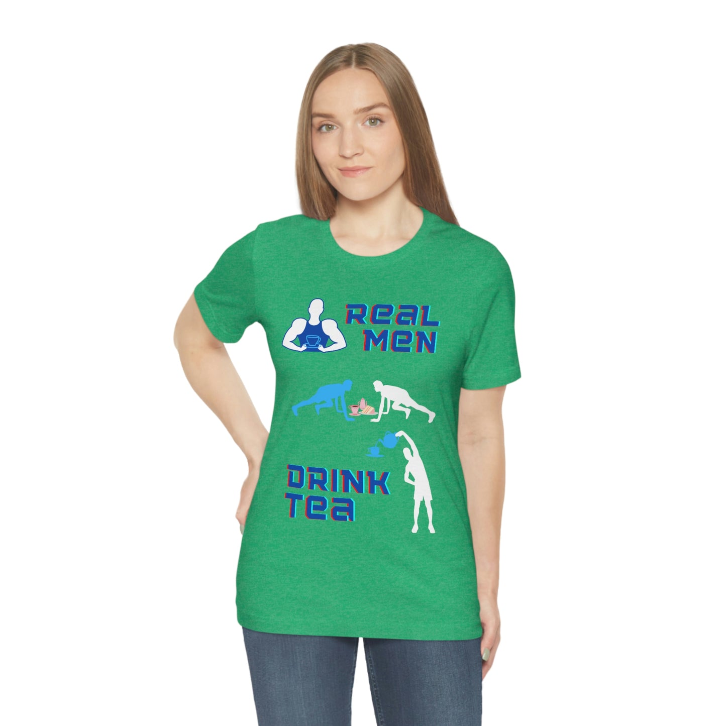 Real men drink tea t-shirt